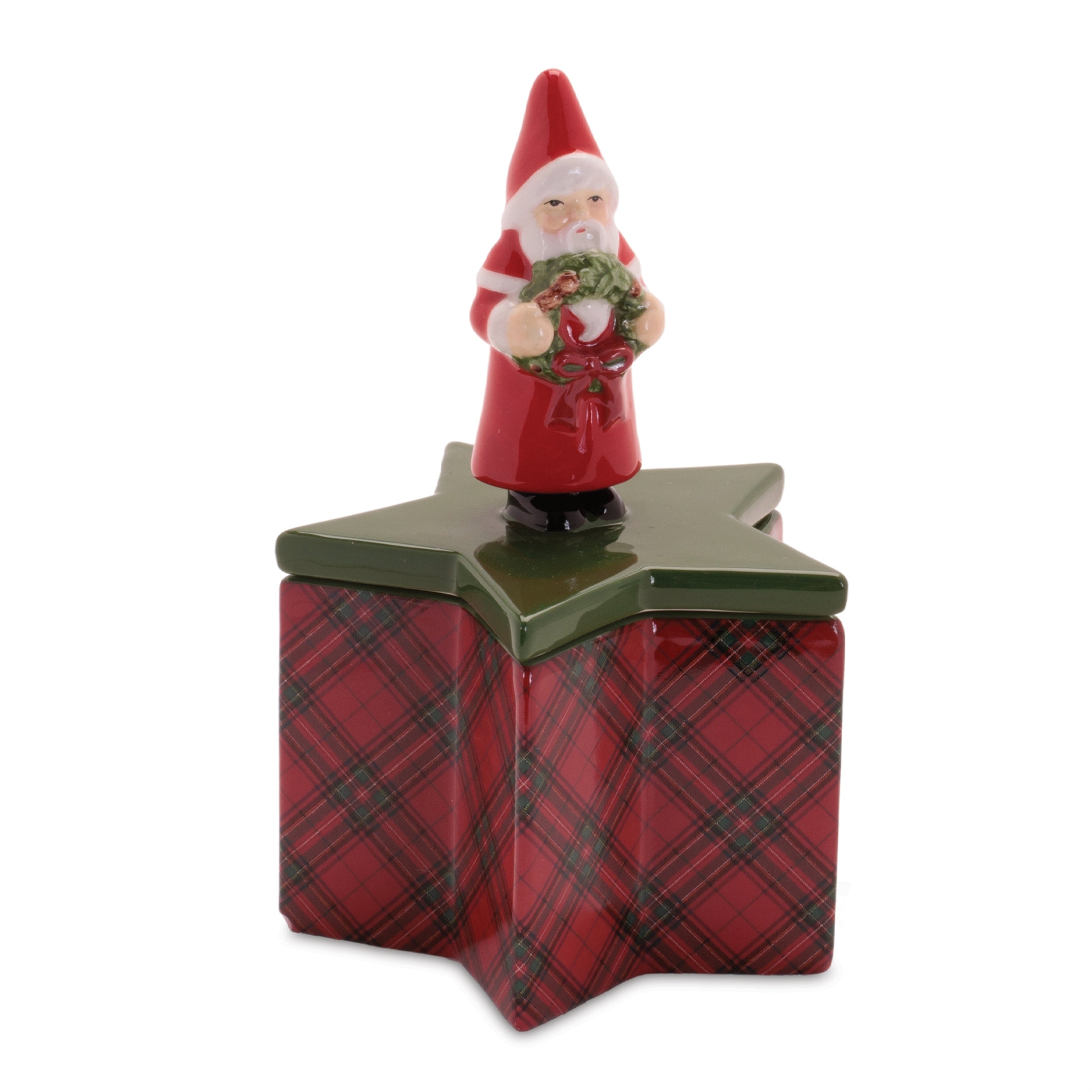 Star Box w/Santa 6”H Dolomite