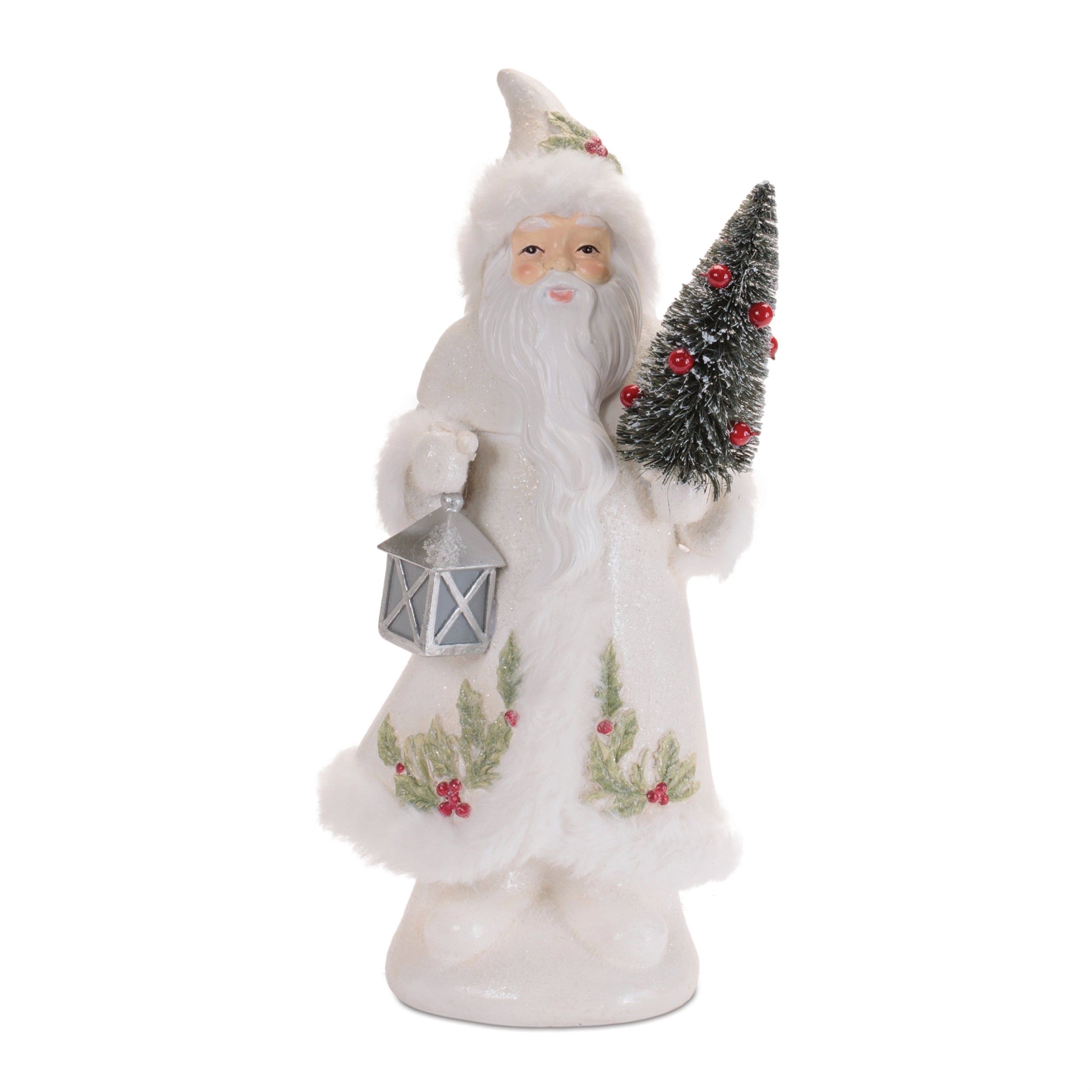Santa w/Lantern 12.25”H Resin