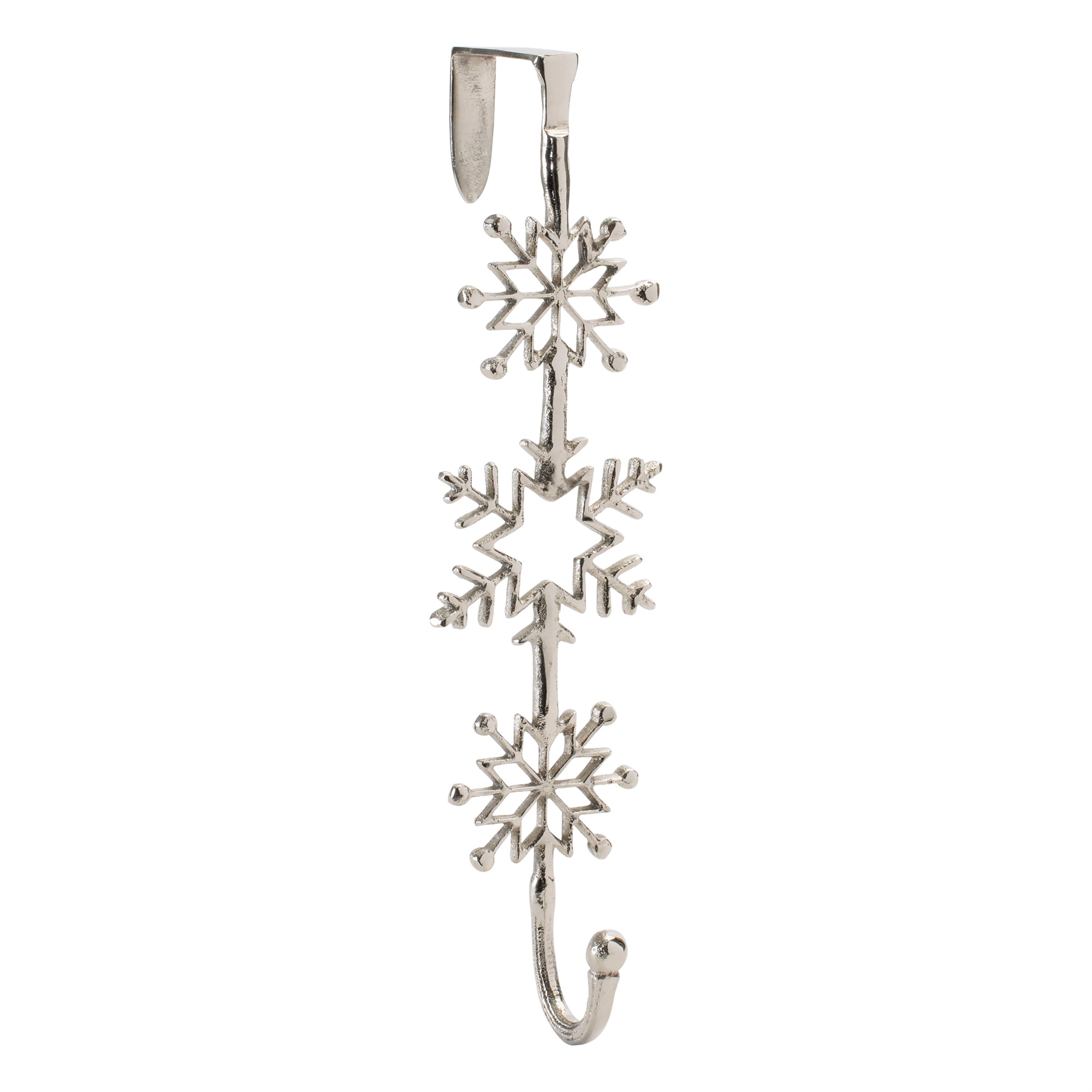 Triple Snowflake Wreath Holder 12.75”H Aluminum