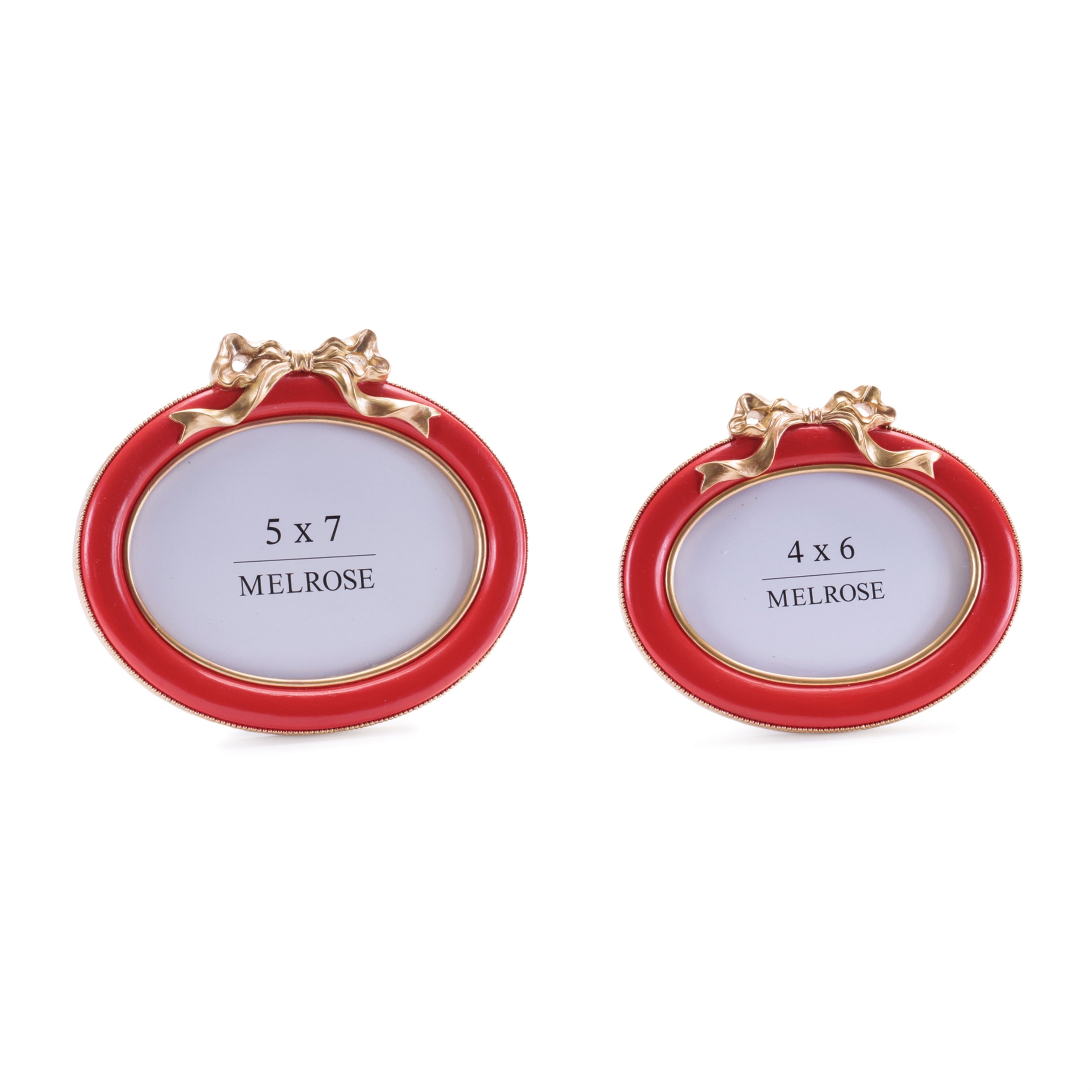 Photo Frame (Set of 2) 7.5"L x 6"H, 8.5"L x 7"H Resin/Glass