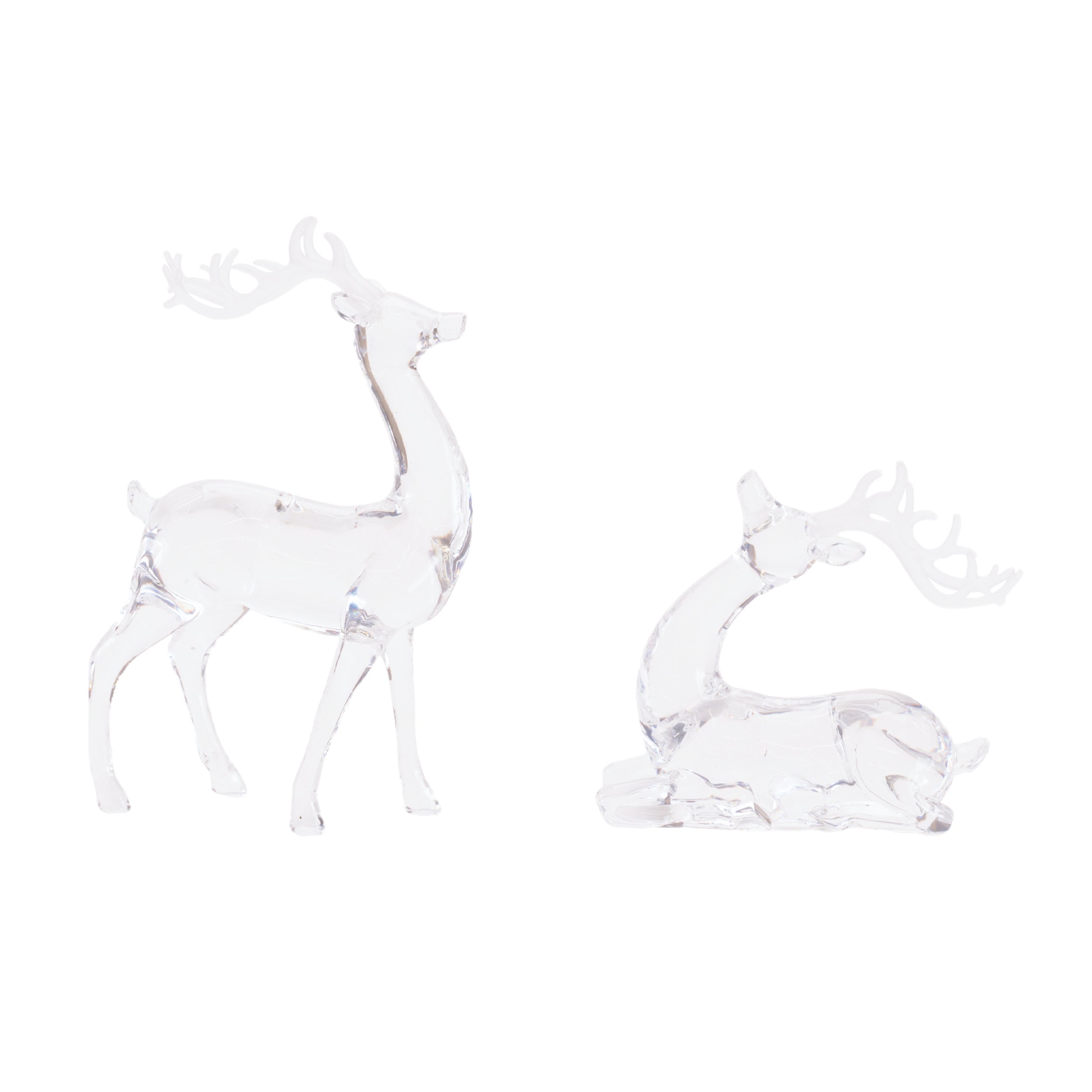 Deer (2 set of) 5.5"H, 9"H Acrylic