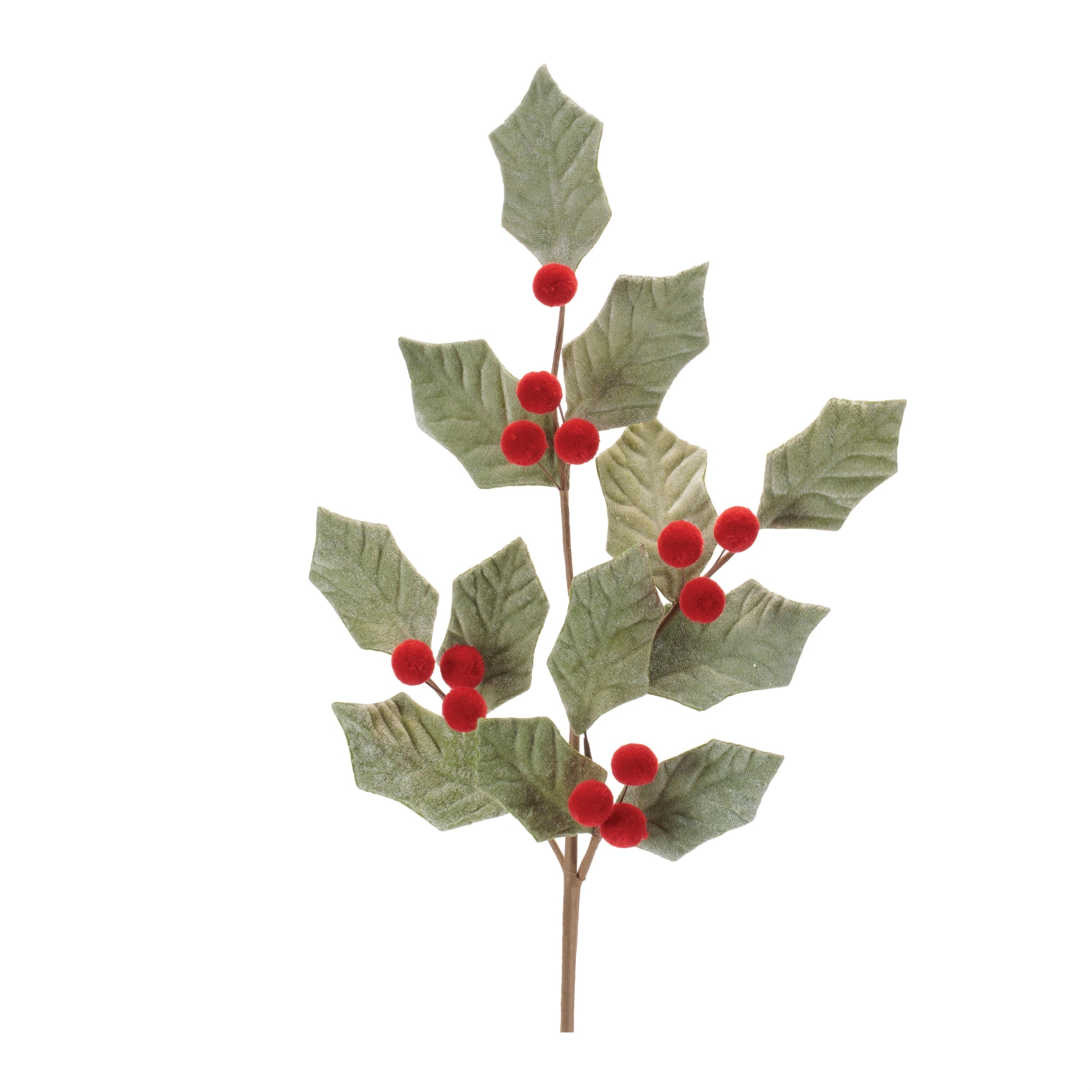 Holly Spray 27.25”H Polyester