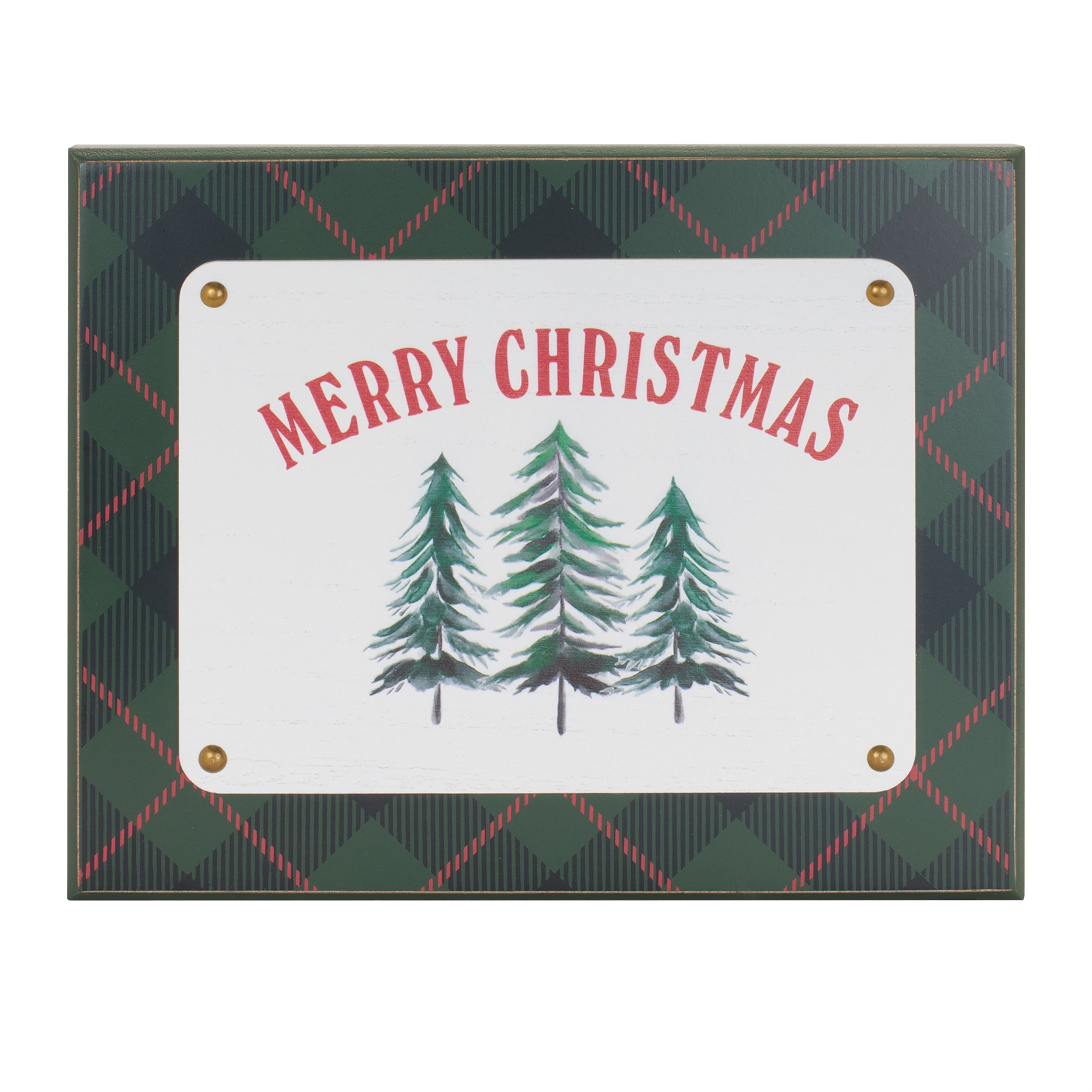 Merry Christmas Block 11.75"L x 9.25"H MDF
