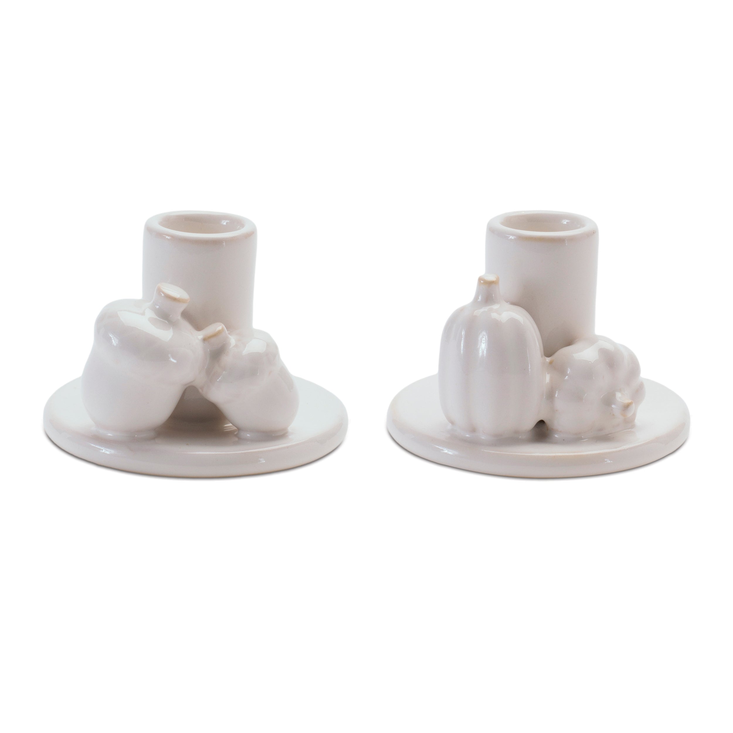 Taper Candle Holder (2 set of) 2.5”H Ceramic