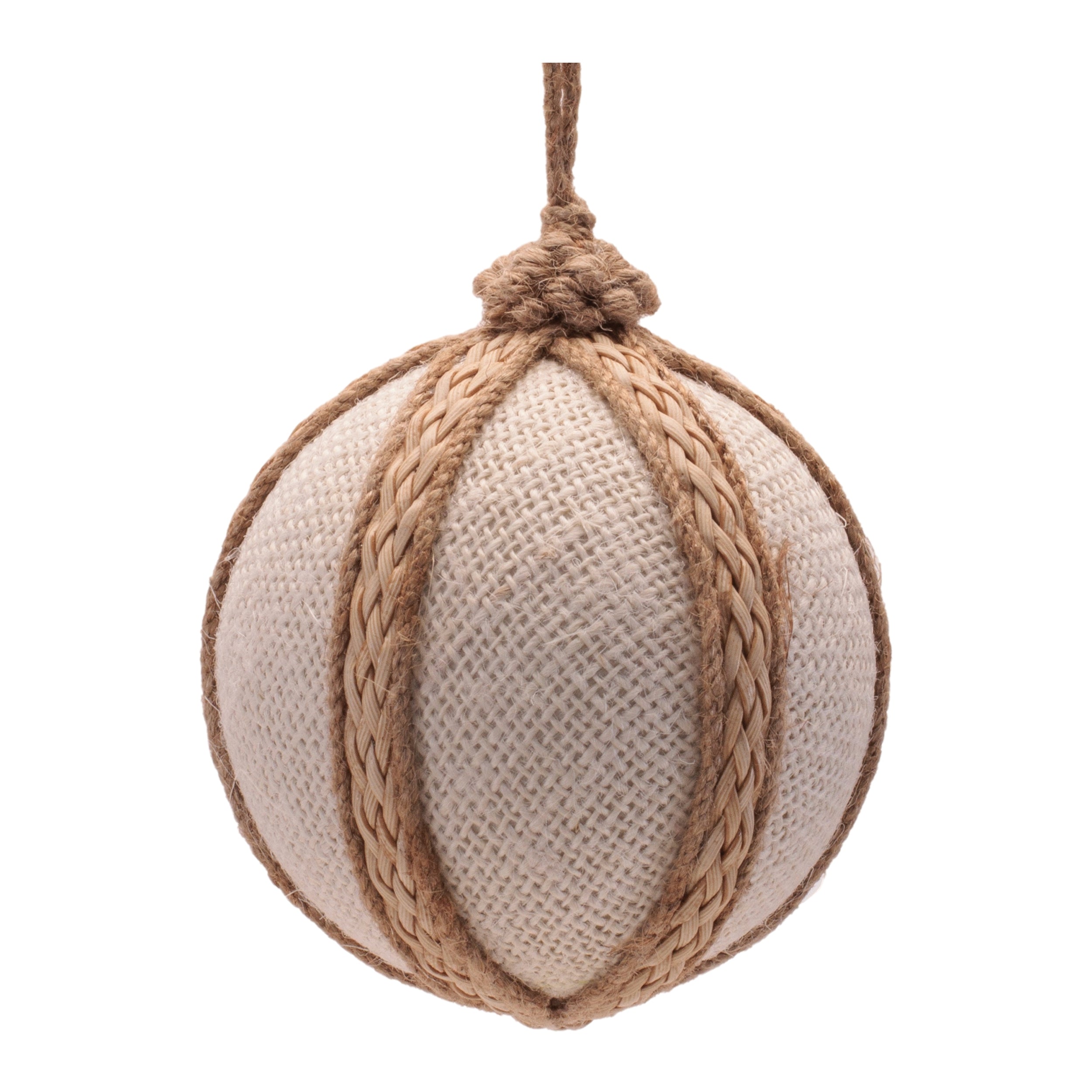 Ball Ornament 4”D /Jute