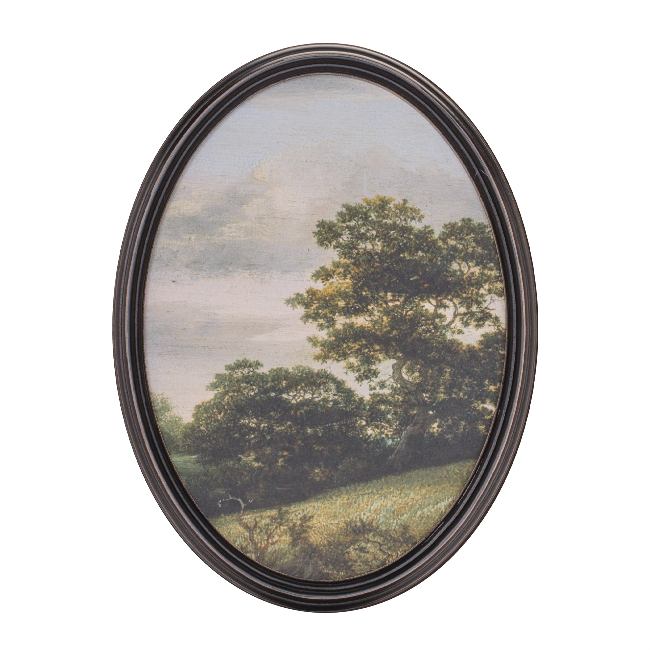 Oval Landscape Print 17”H MDF/Wood