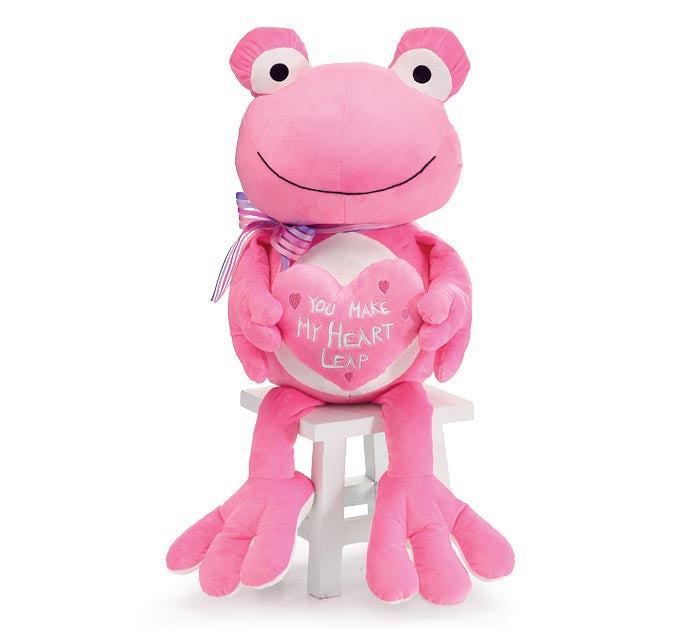 PINK VALENTINE FROG W/ HEART