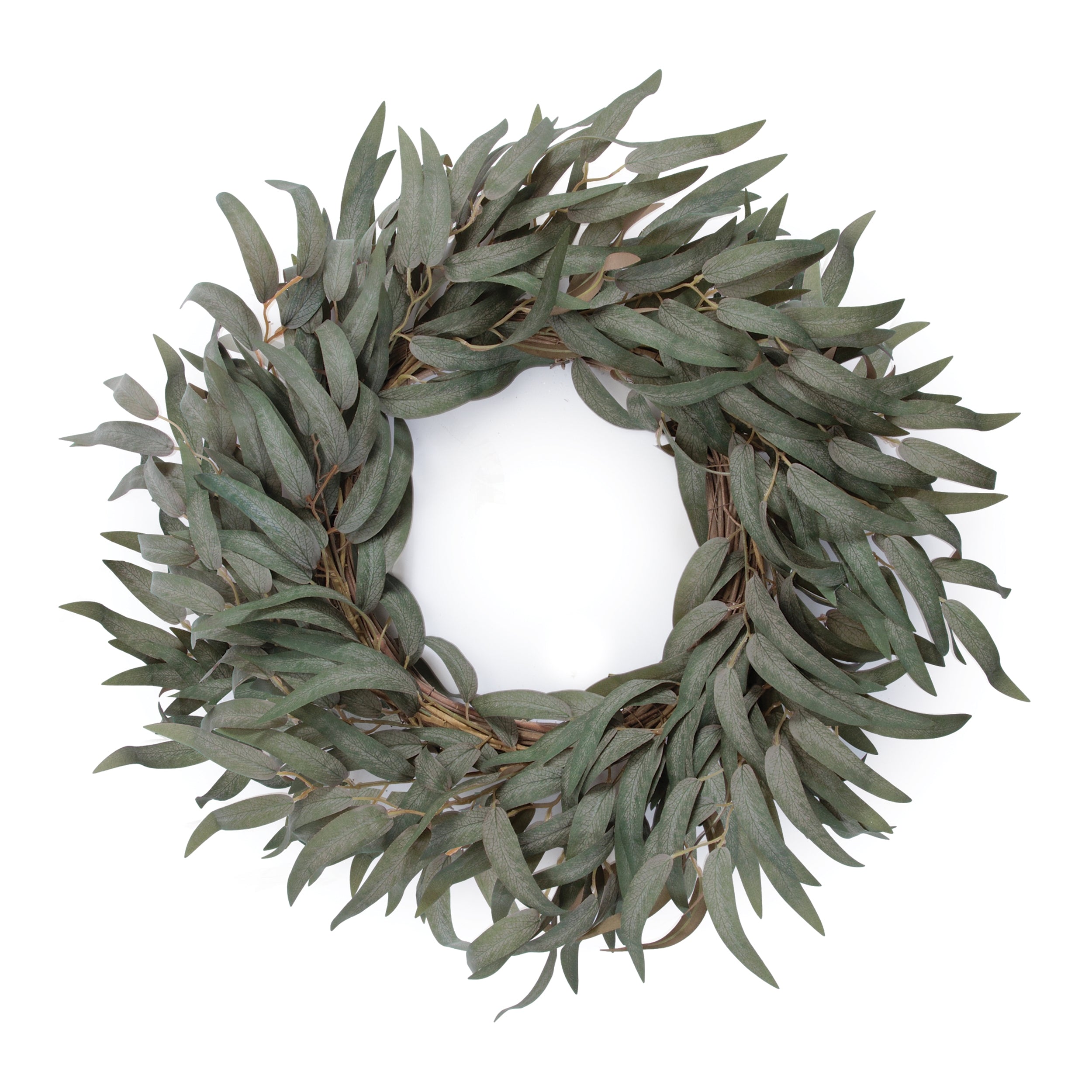 Foliage Leaf Wreath 25”D Polyester/Twig