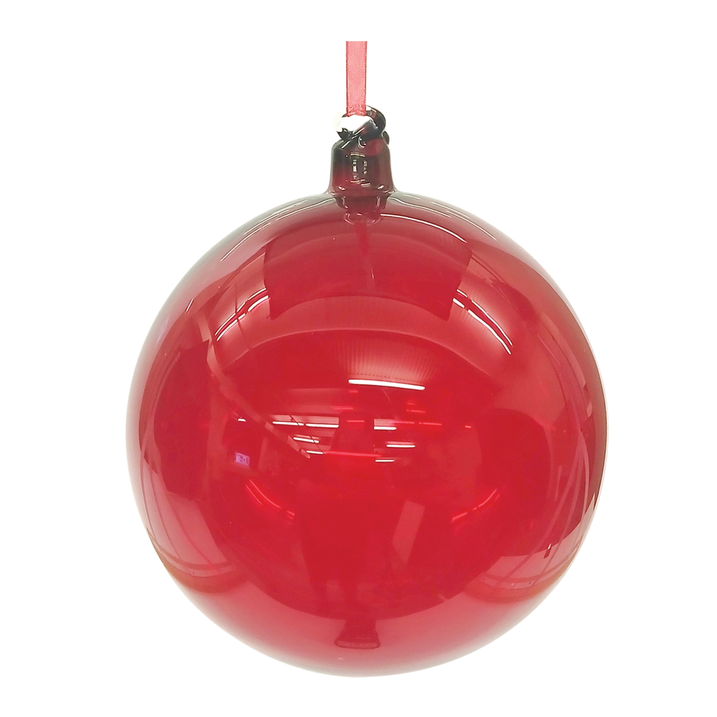 Ball Ornament 5”D Glass