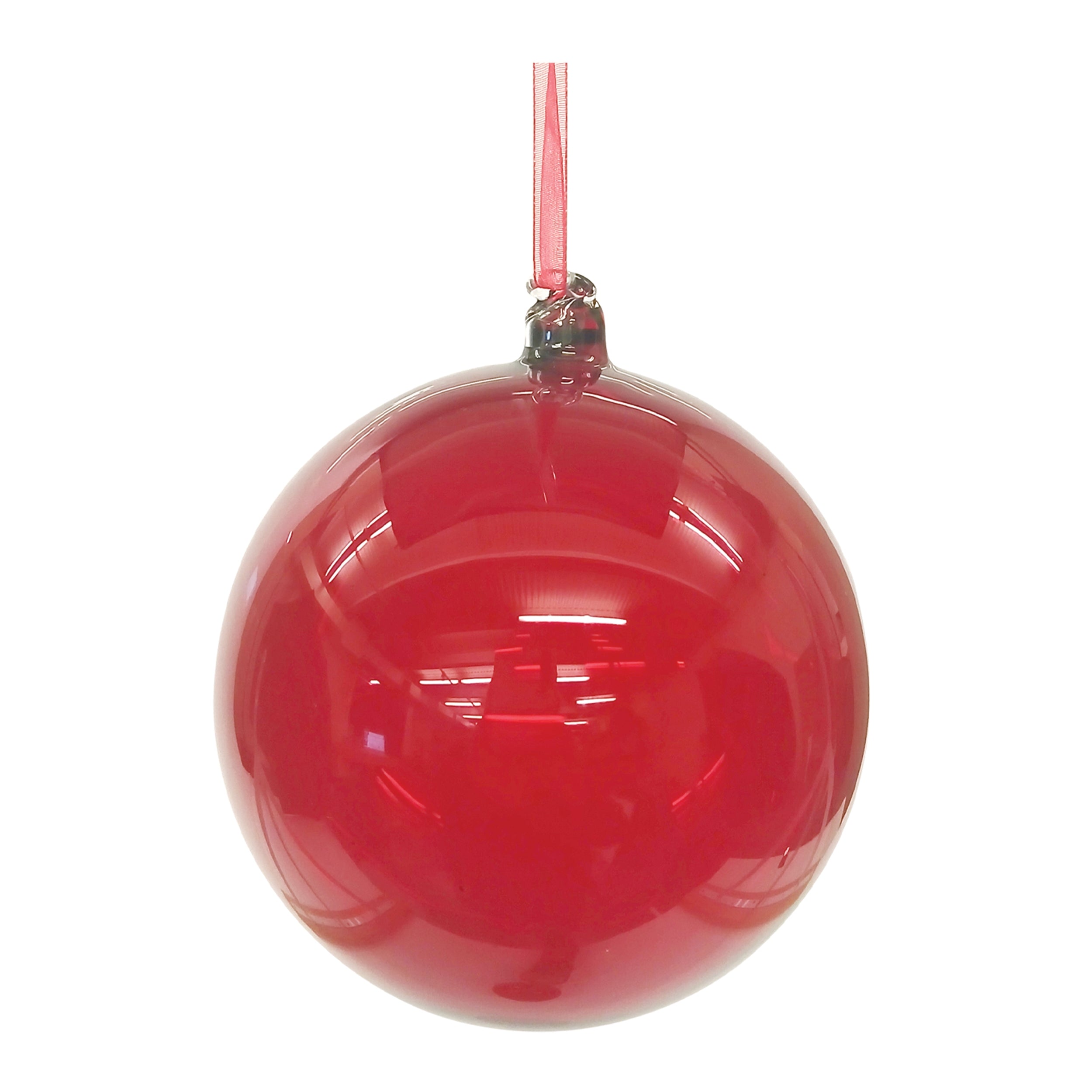 Ball Ornament 6”D Glass