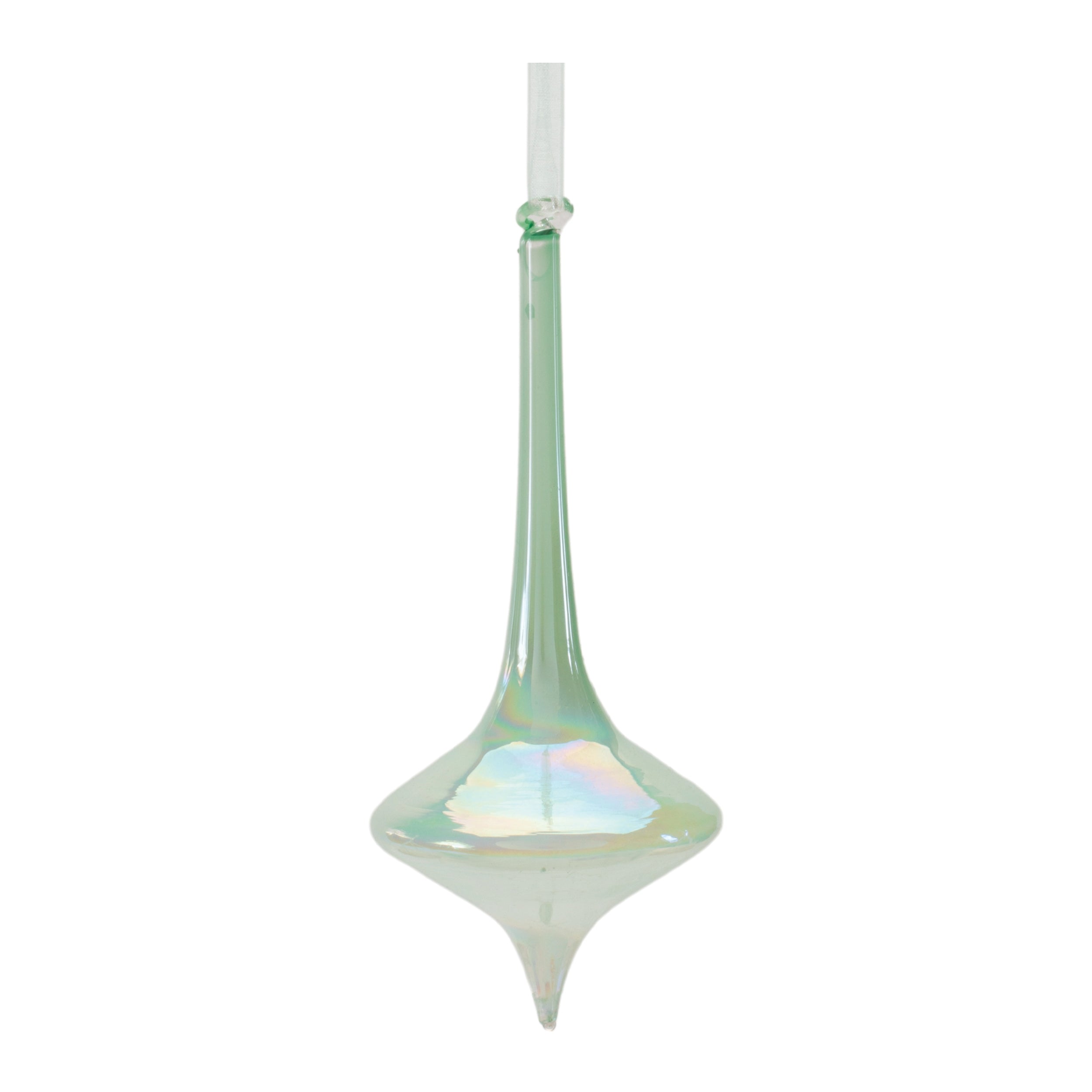 Drop Ornament 6”H Glass