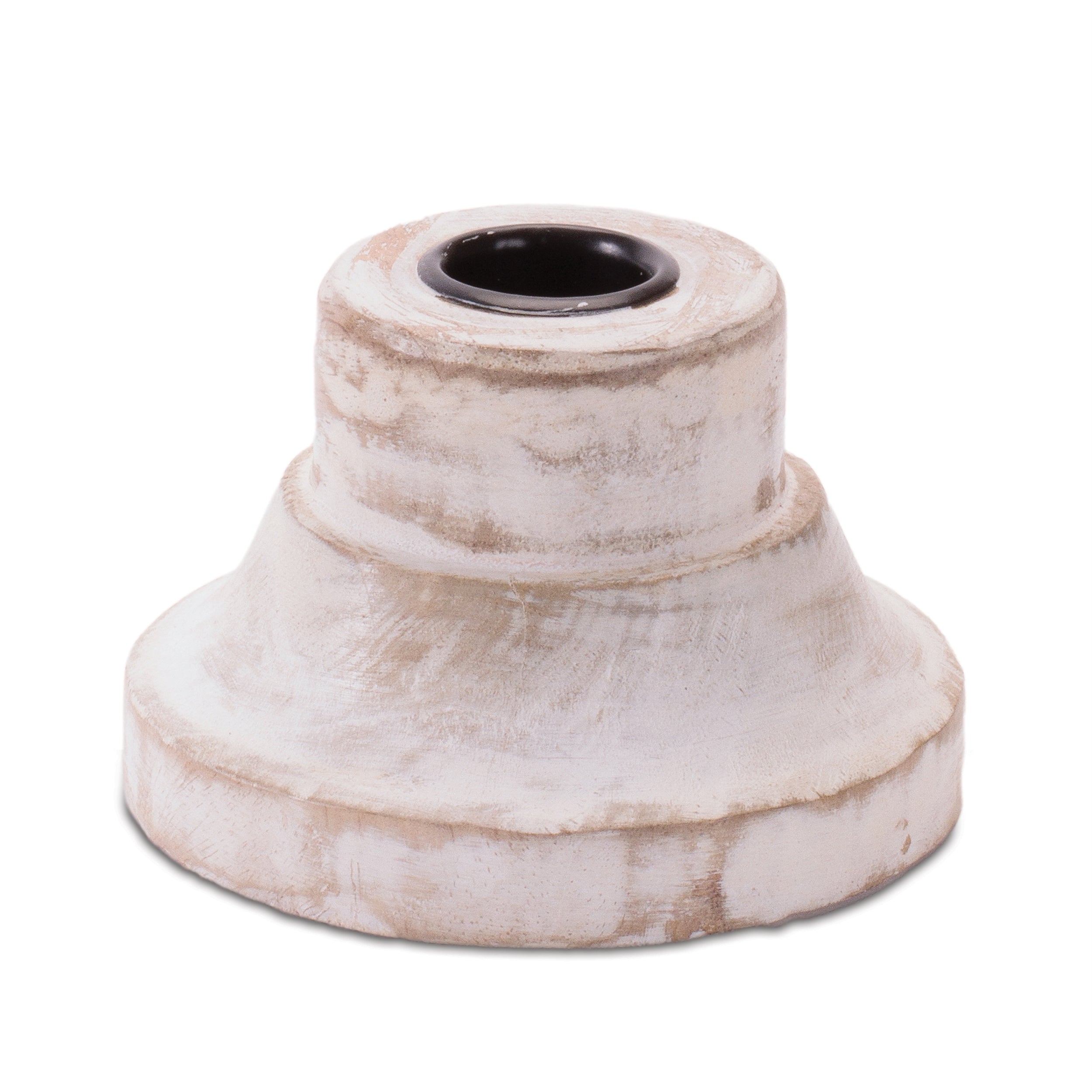 Taper Candle Holder 2.5”H Wood