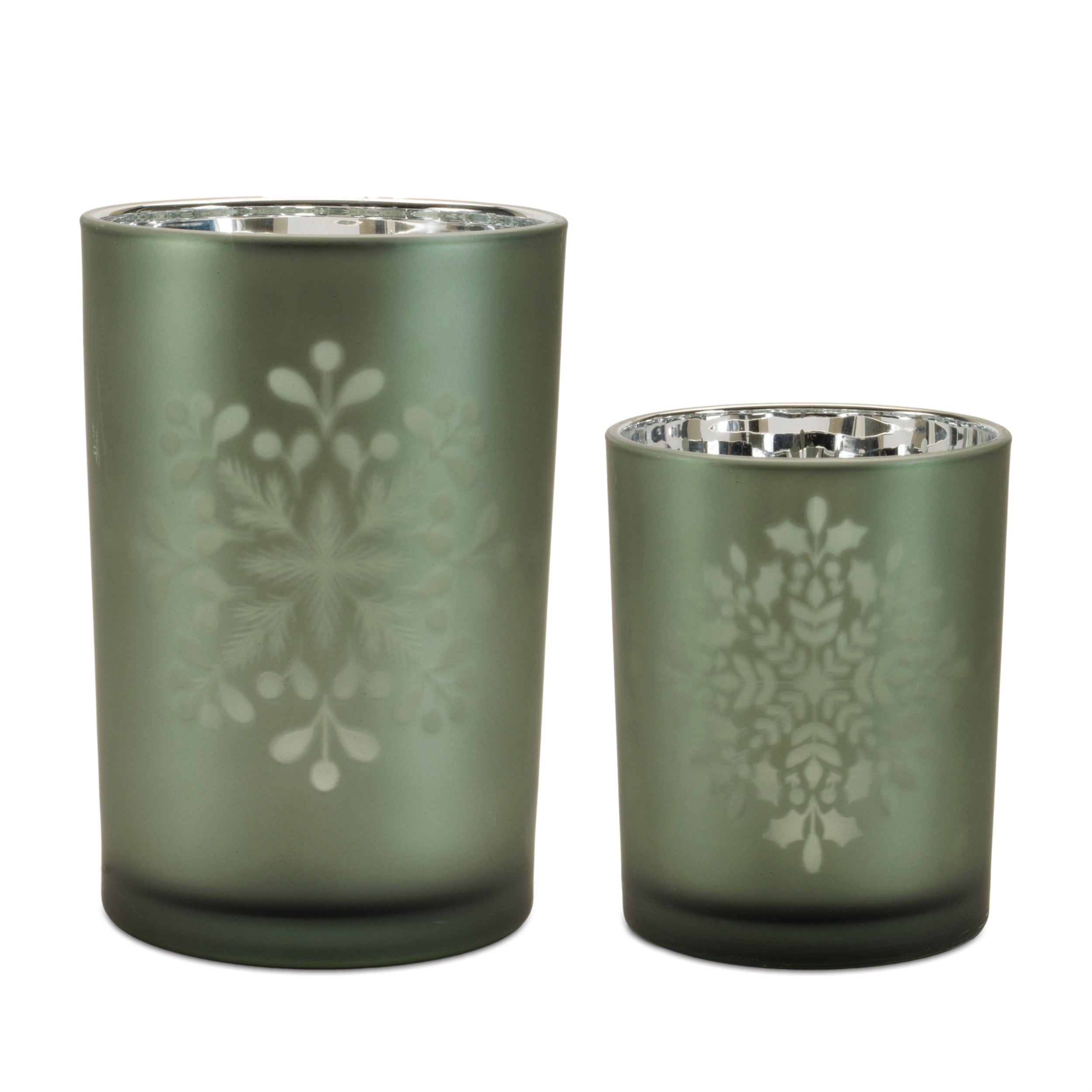 Candle Holder (Set of 2) 5"H, 7"H Glass