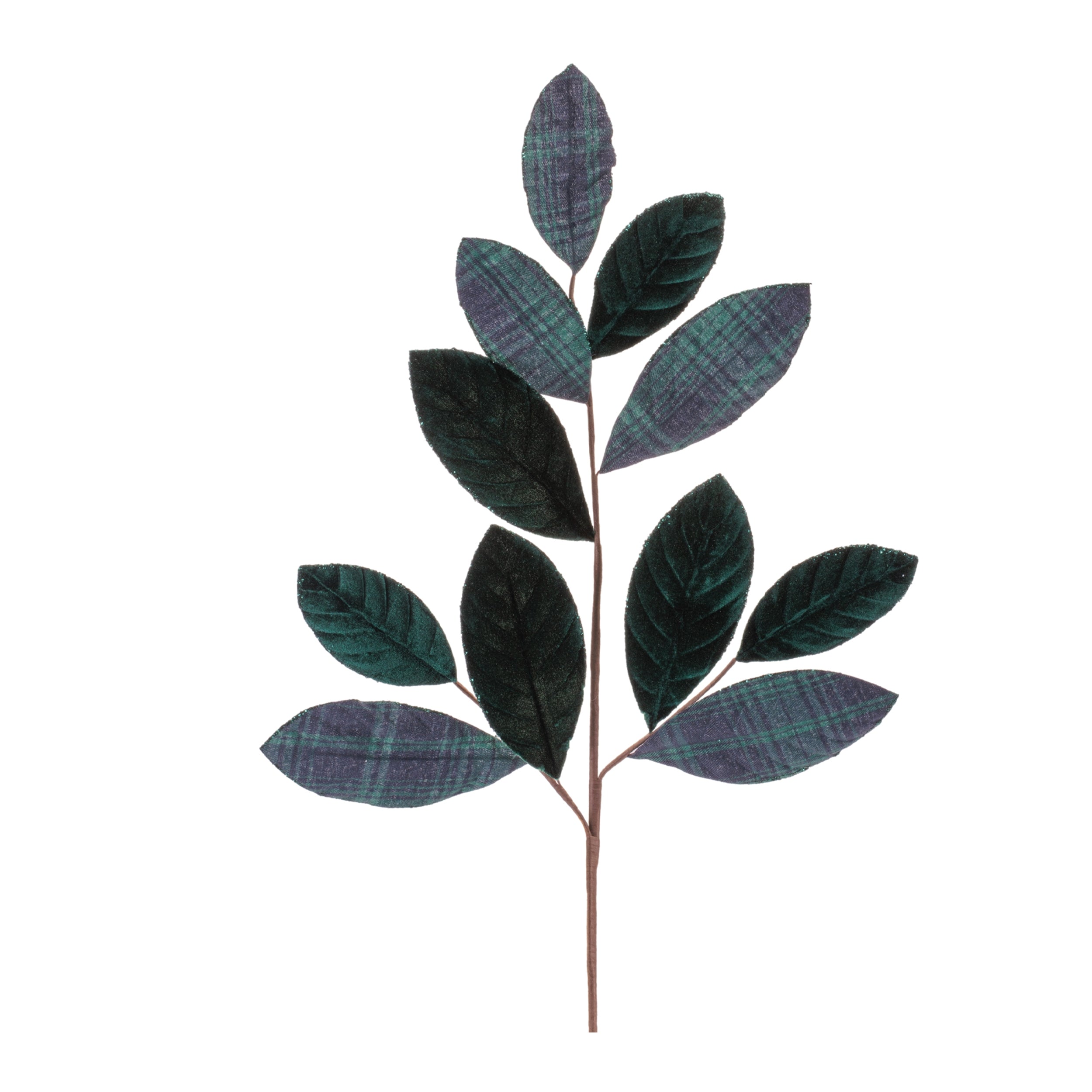 Plaid Leaf Spray 26.75”H Polyester