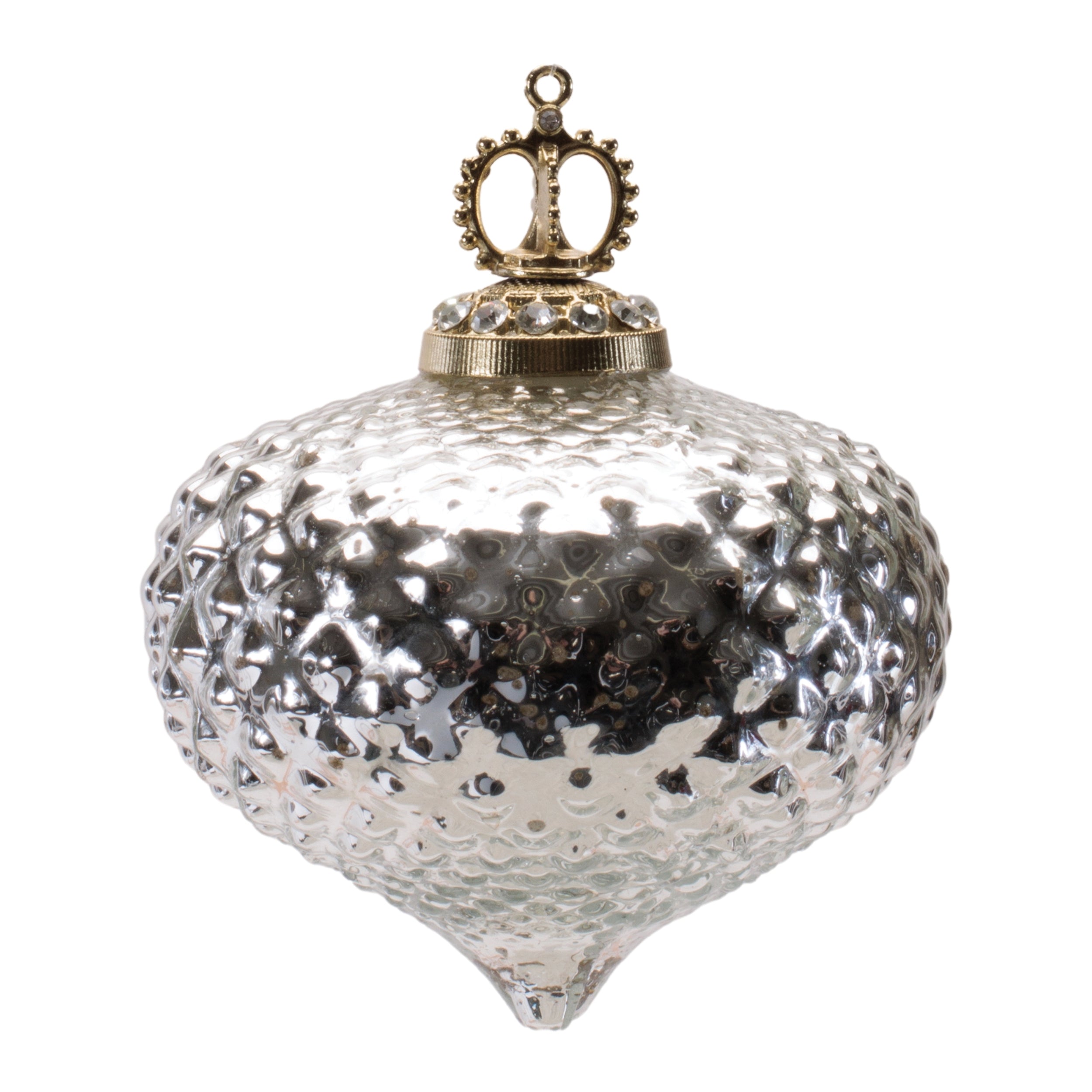 Onion Ornament 3.5”H Glass
