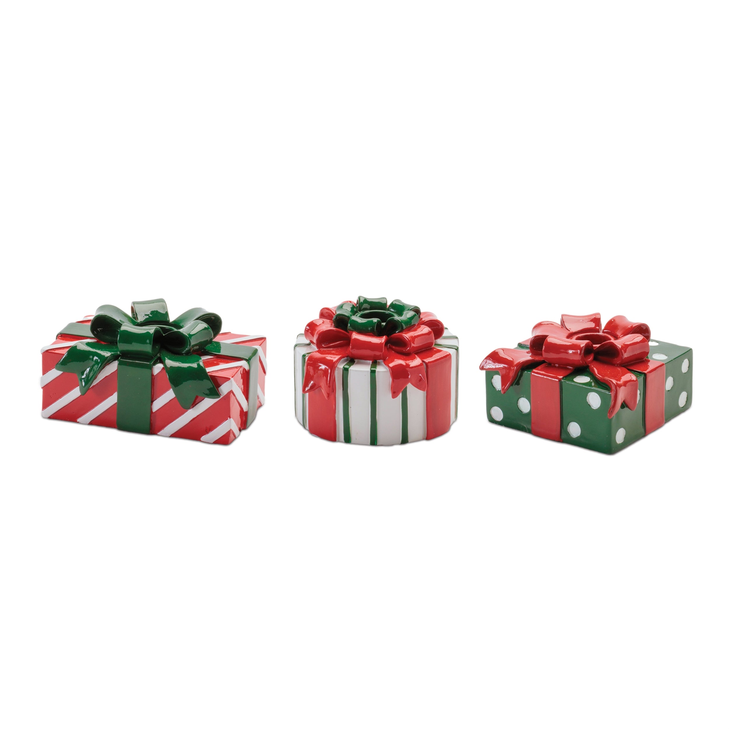Package Taper Candle Holder (S/3) 2.5”H Resin