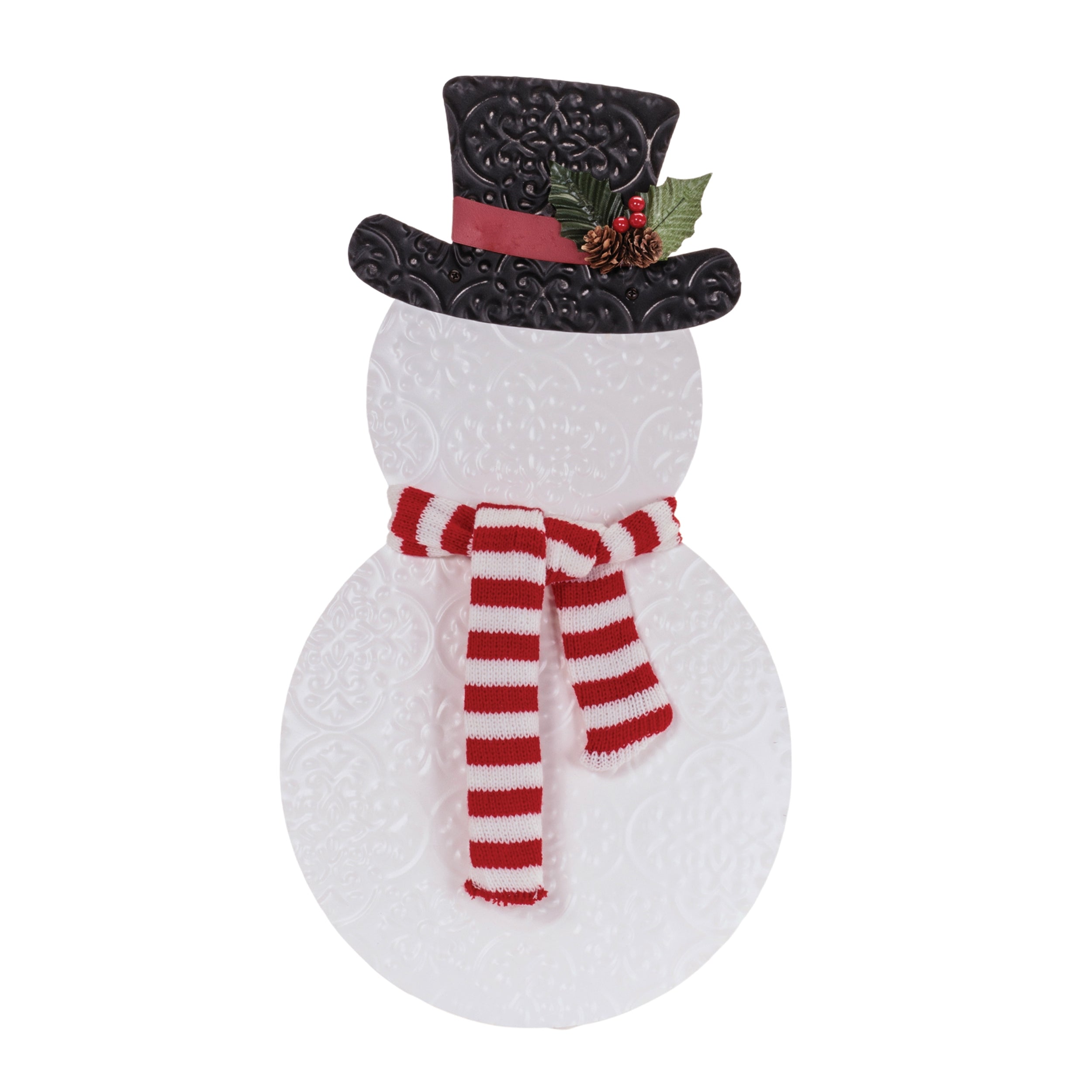Snowman 23.25”H Metal/Cotton