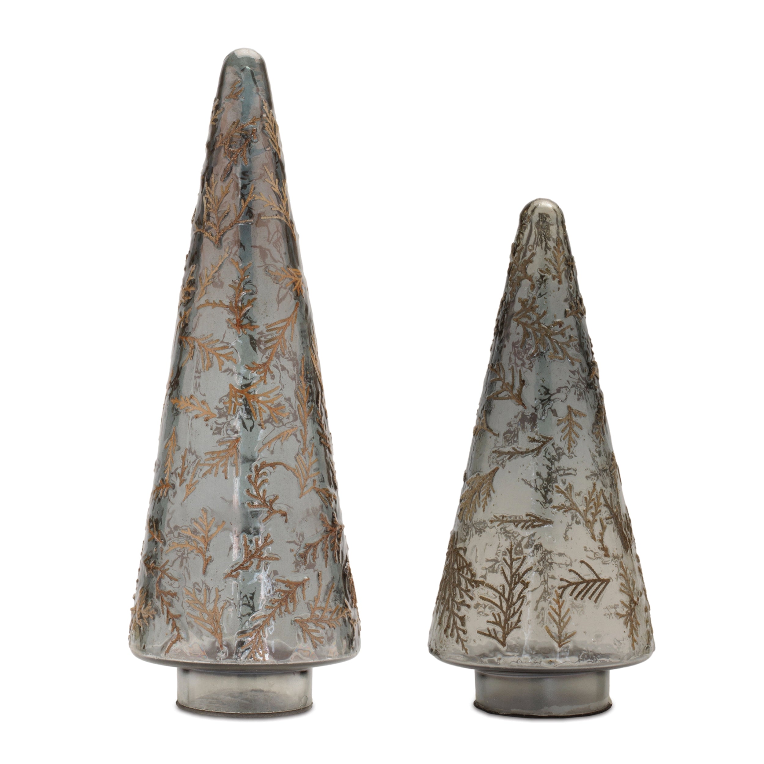 Tree Form (Set of 2) 10.25"H, 13.5"H Glass