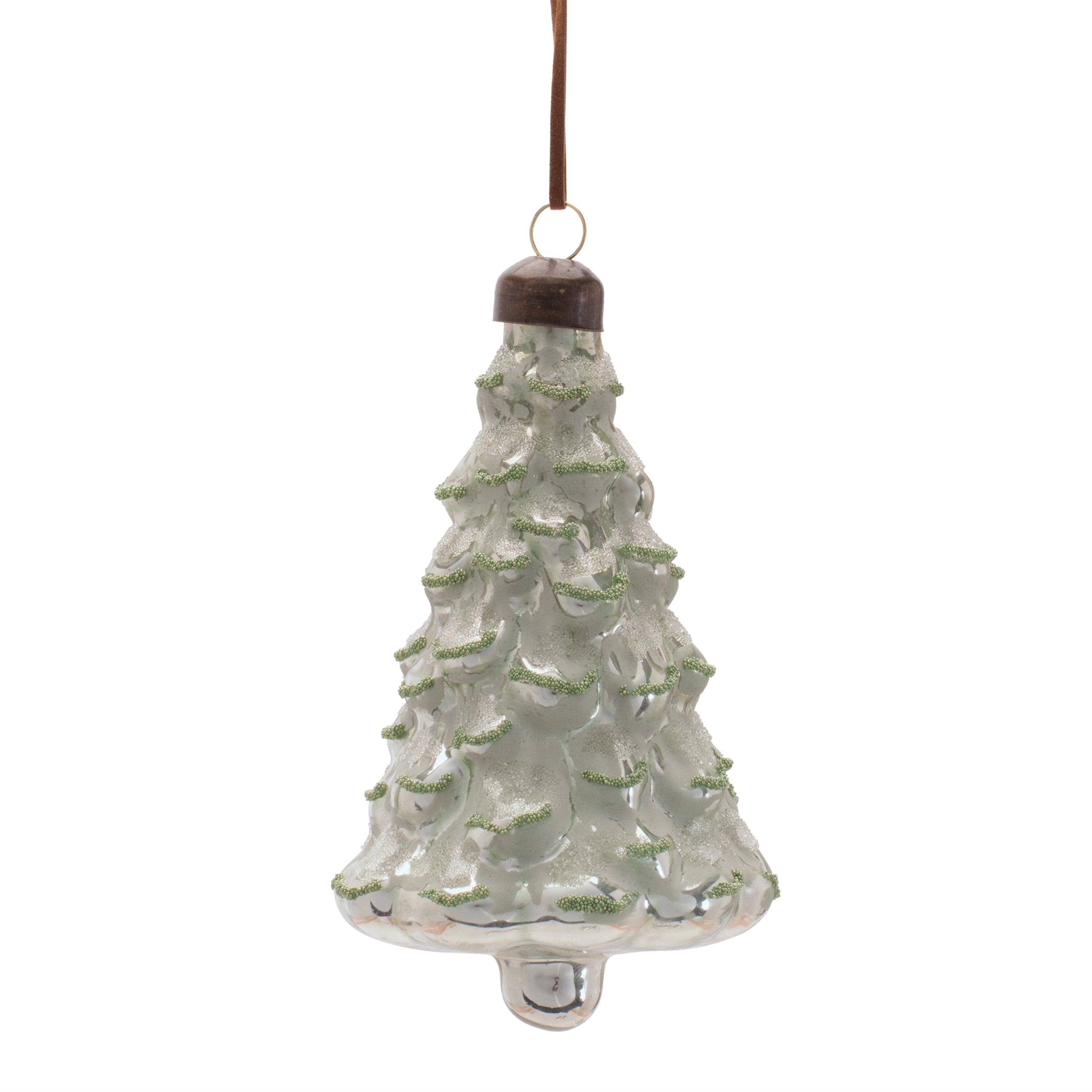 Tree Ornament 5”H Glass