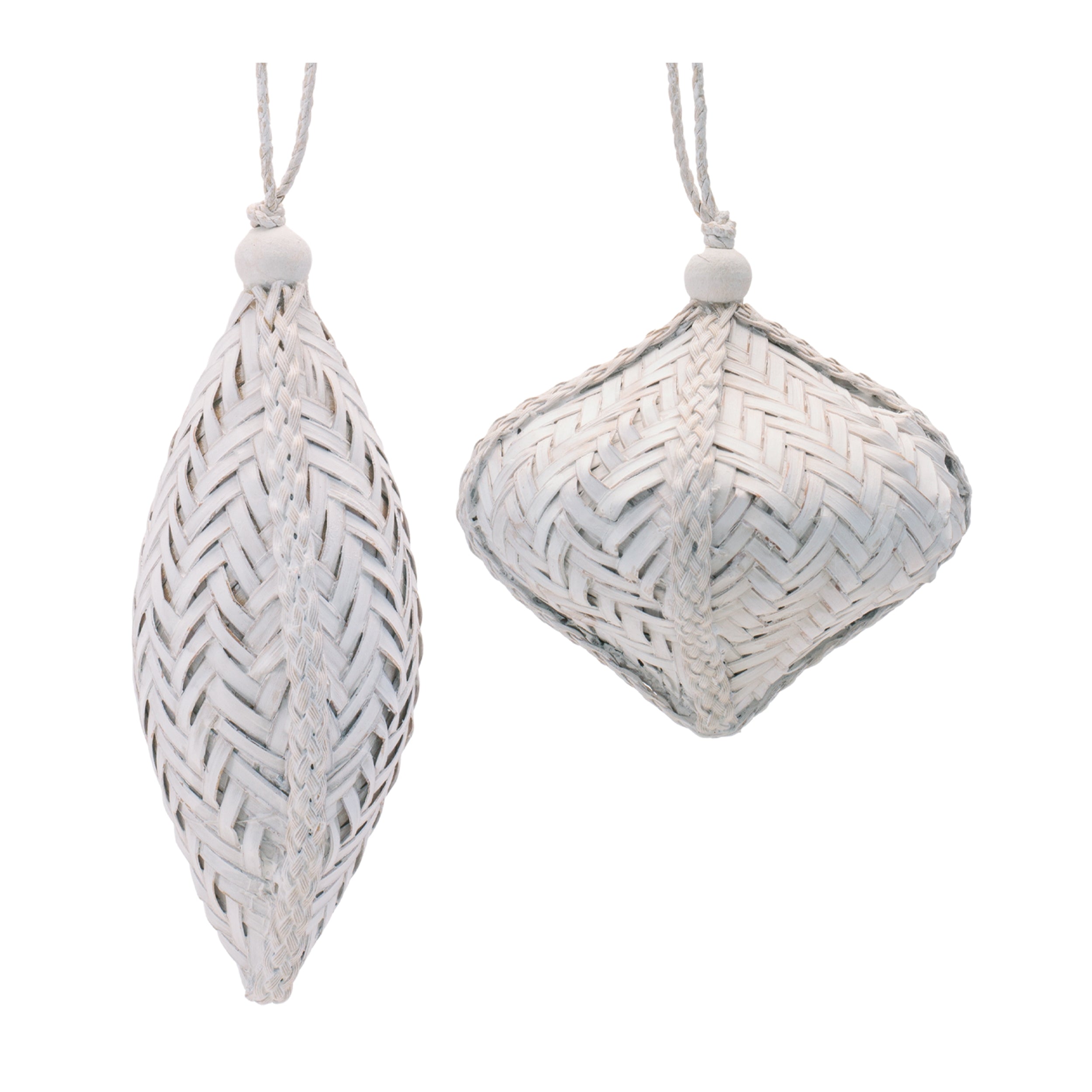 Ornament (2 set of) 4.5"H, 5"H /Cane