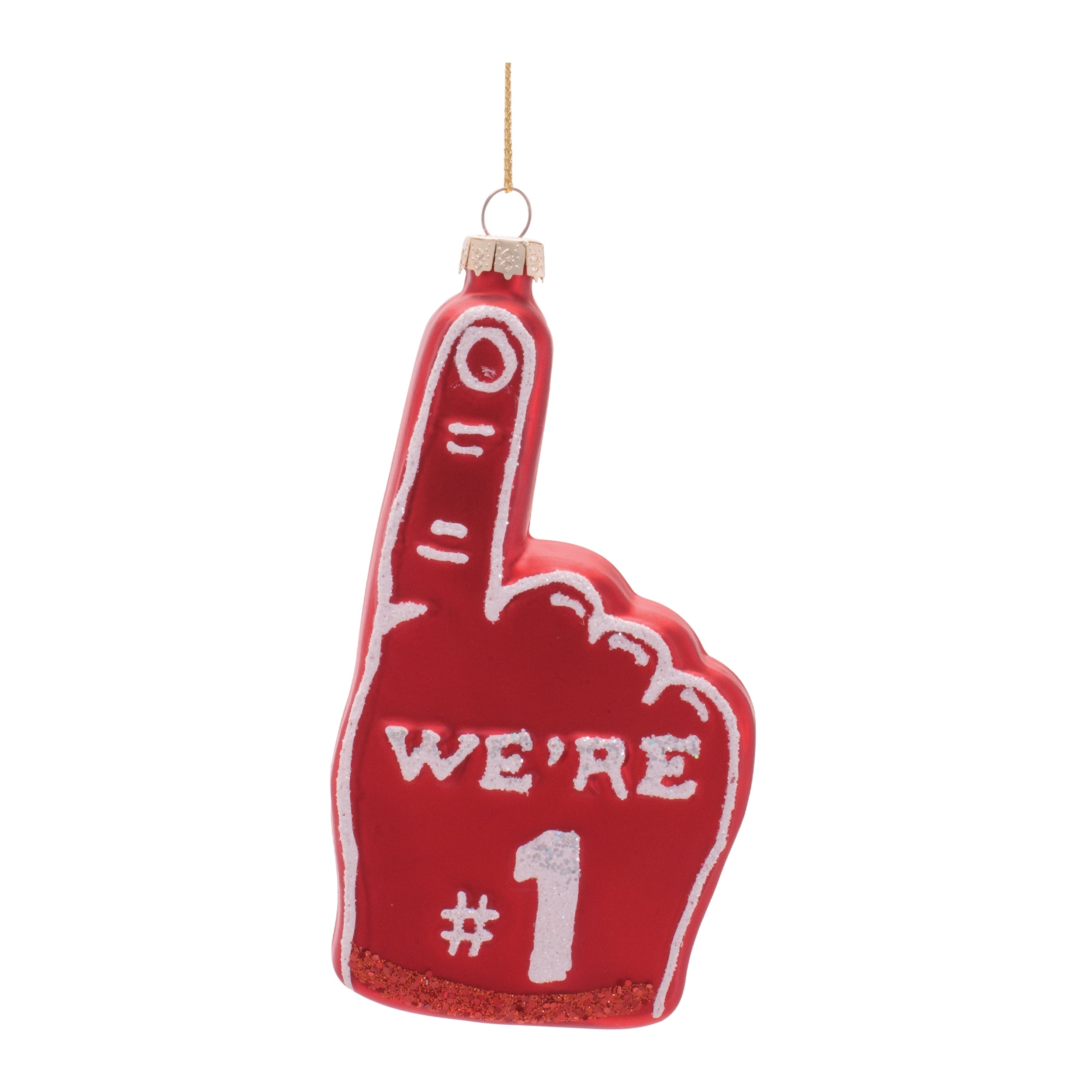 Go Team Ornament 4.75”H Glass