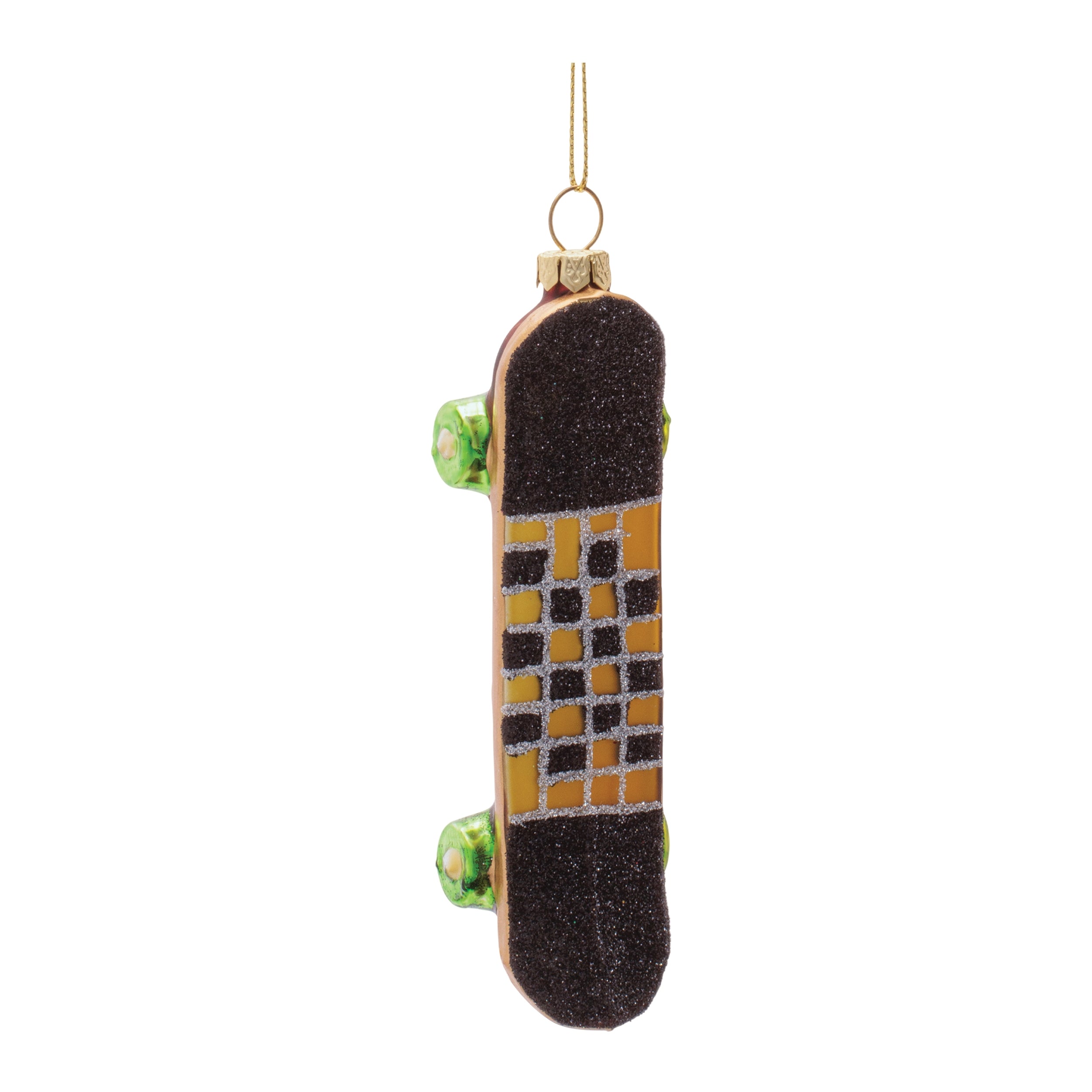 Skateboard Ornament 5.25”H Glass