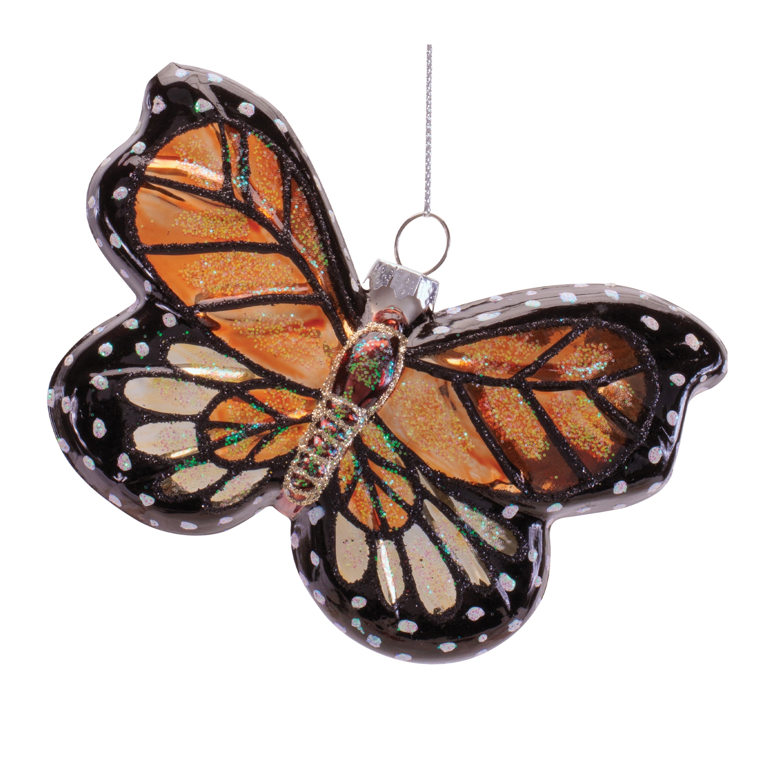 Butterfly Ornament 5"L x 3"H Glass