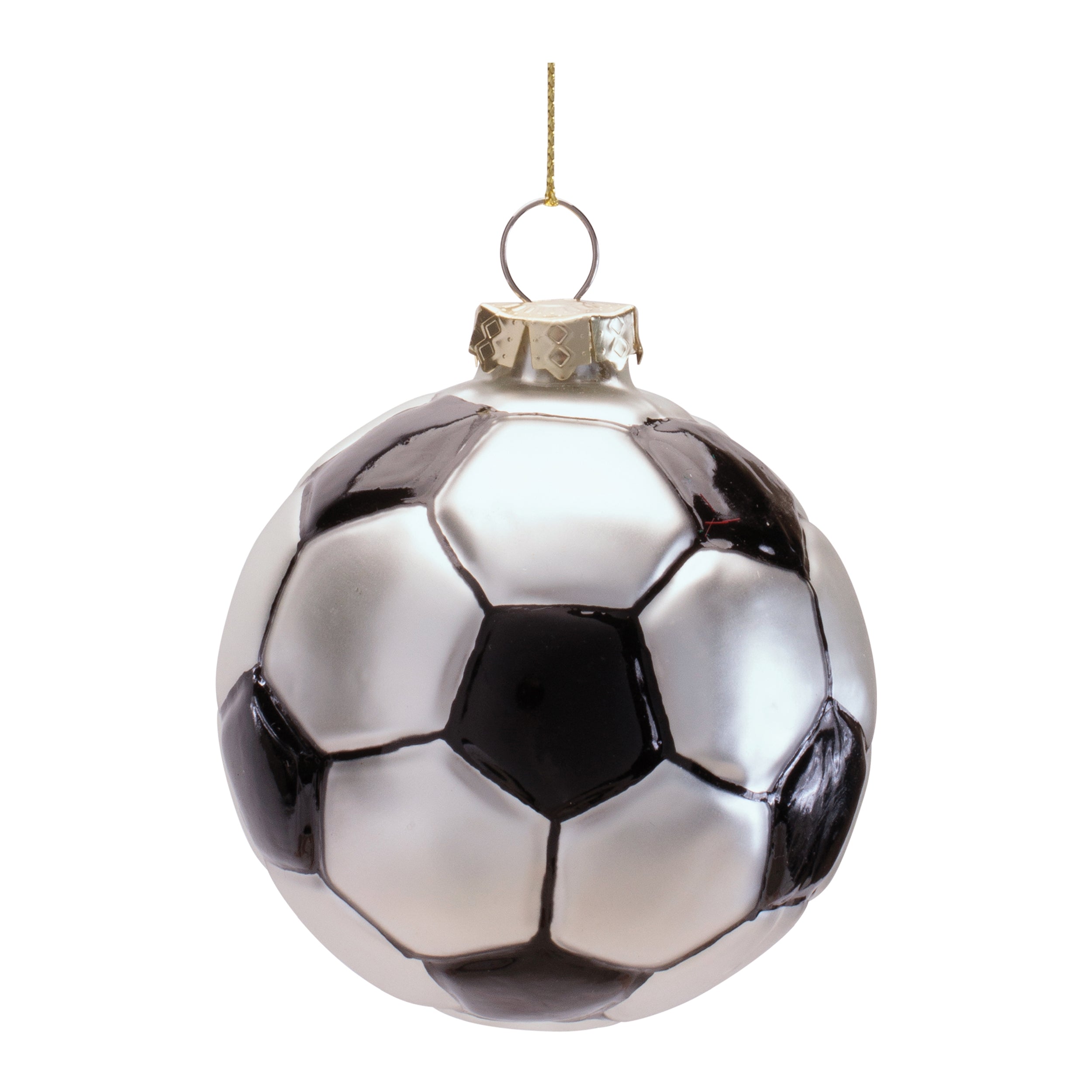 Soccer Ball Ornament 3”D Glass