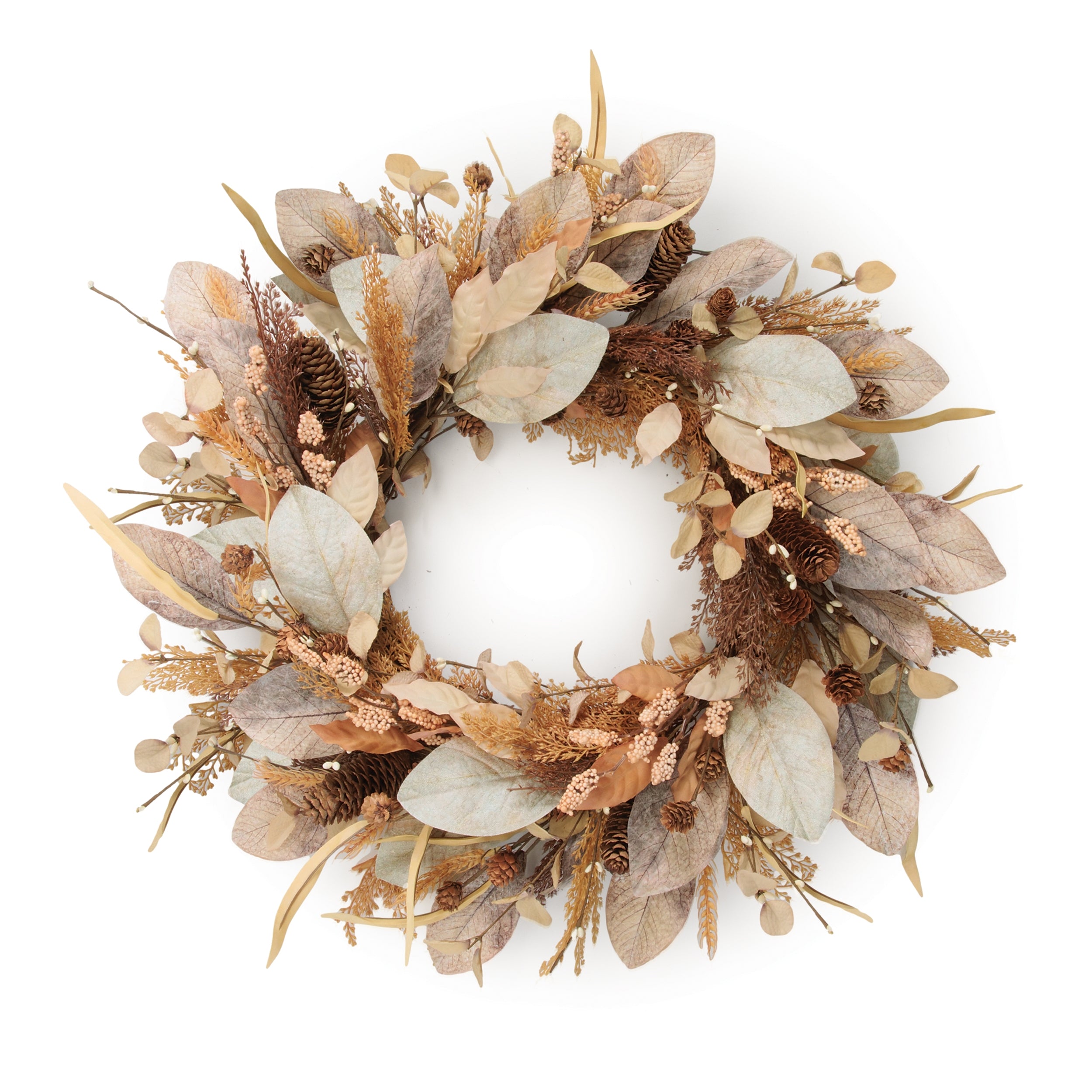 Fall Wreath 24”D Polyester/Twig