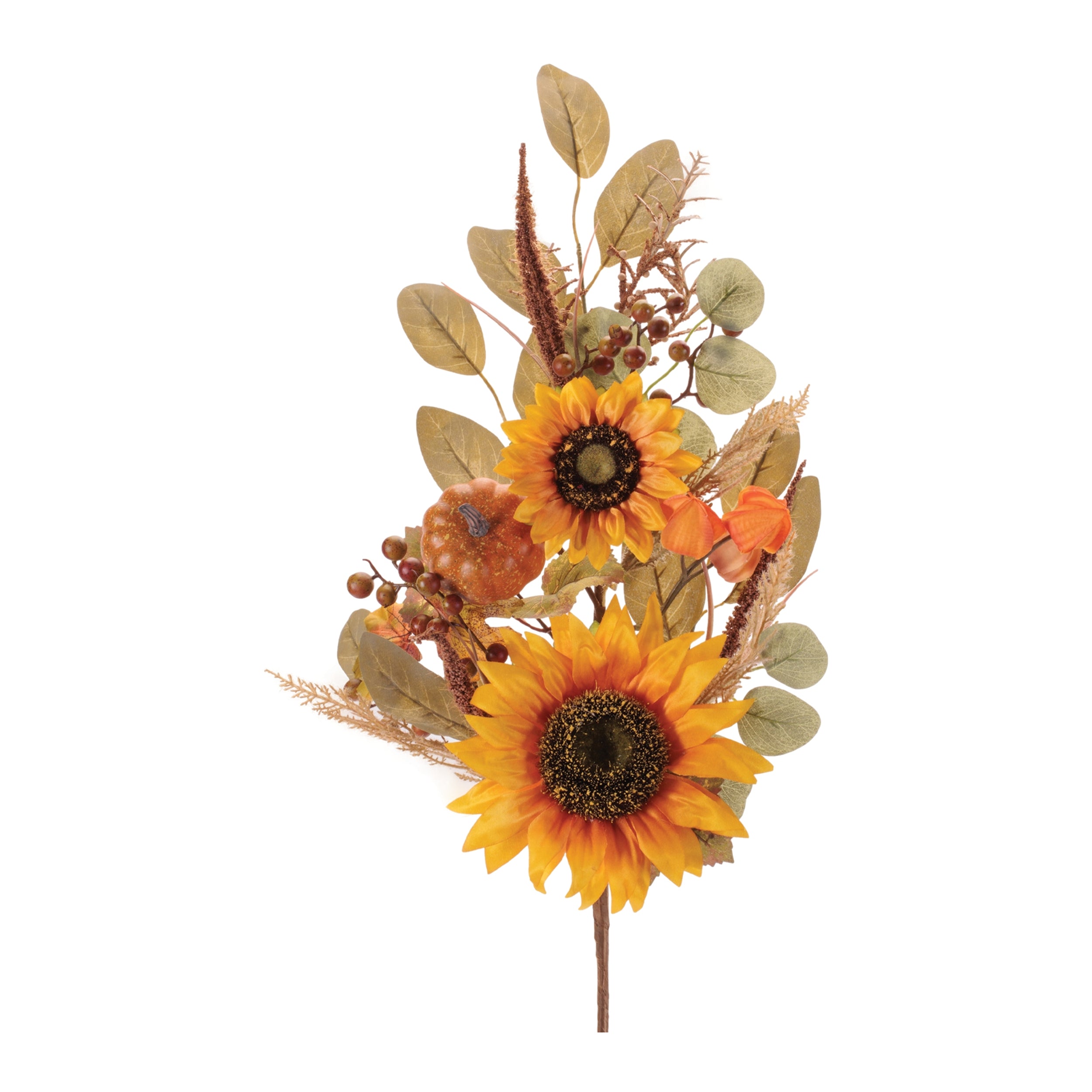 Sunflower and Gourd Spray 32”H /Polyester