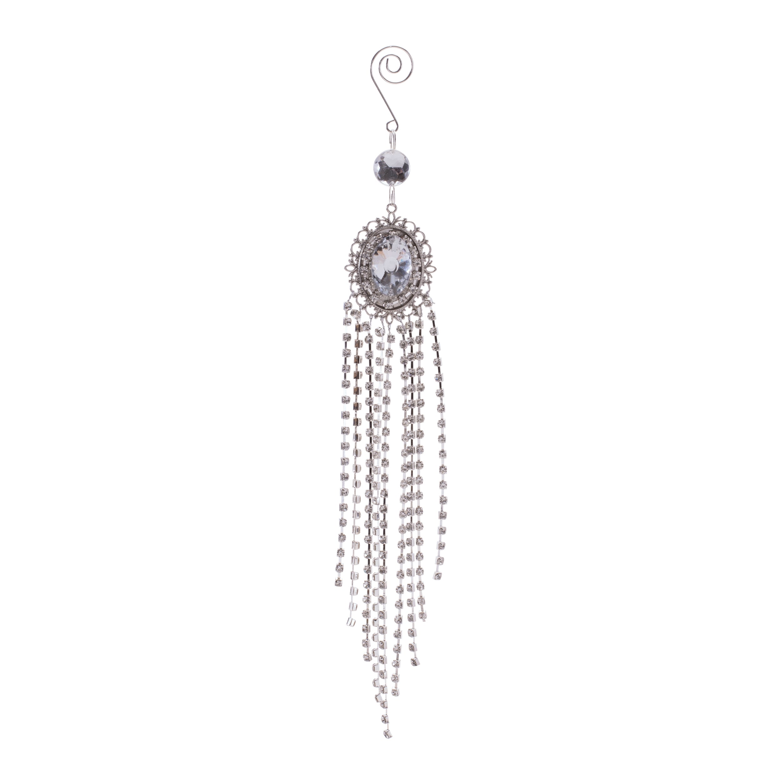 Jewel Drop Ornament 13”H Acrylic/Wire