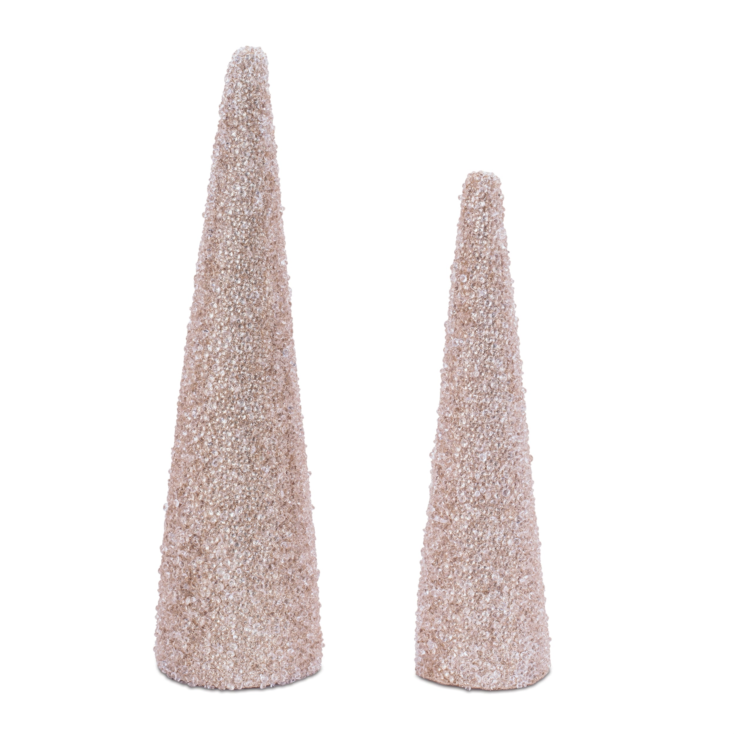 Cone (Set of 2) 15"H, 18.5"H Acrylic/Iron