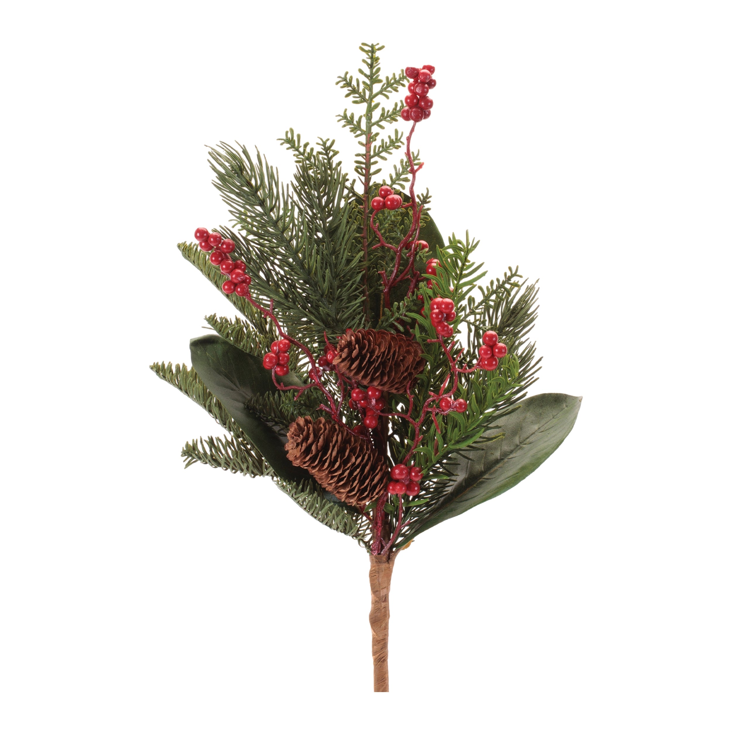 Pine and Berry Spray 21”H /Polyester