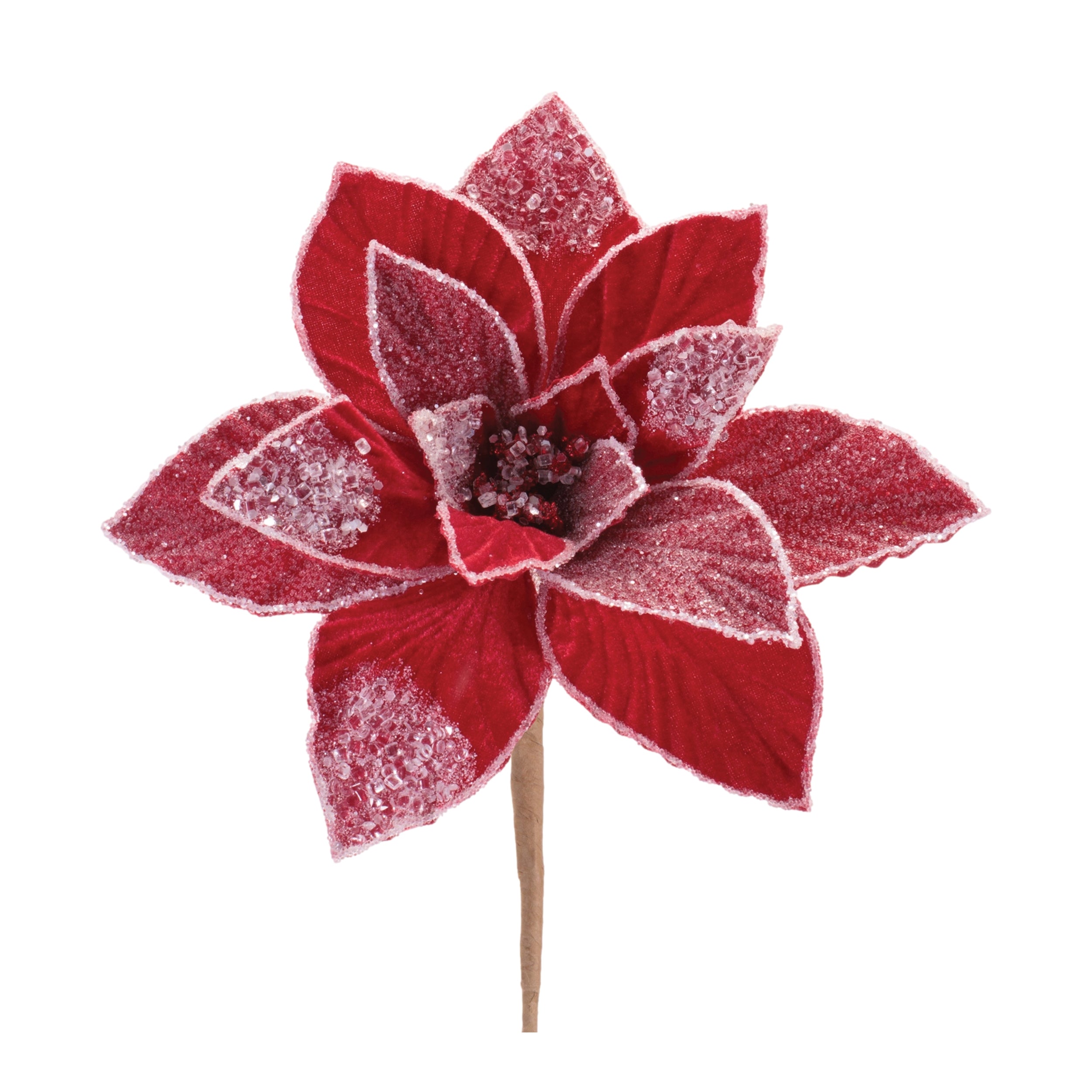 Poinsettia Stem 23.5”H Polyester
