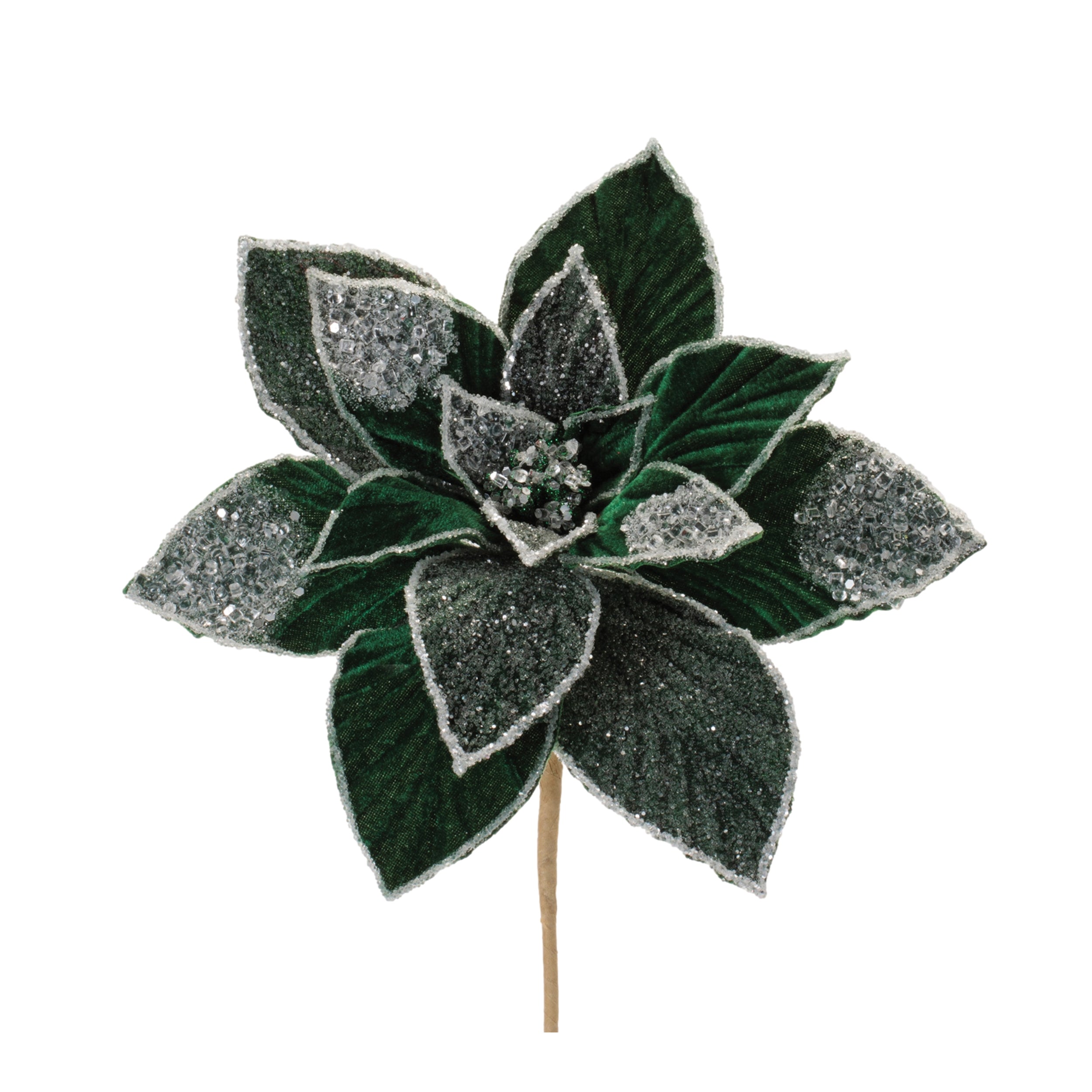Poinsettia Stem 23.5”H Polyester