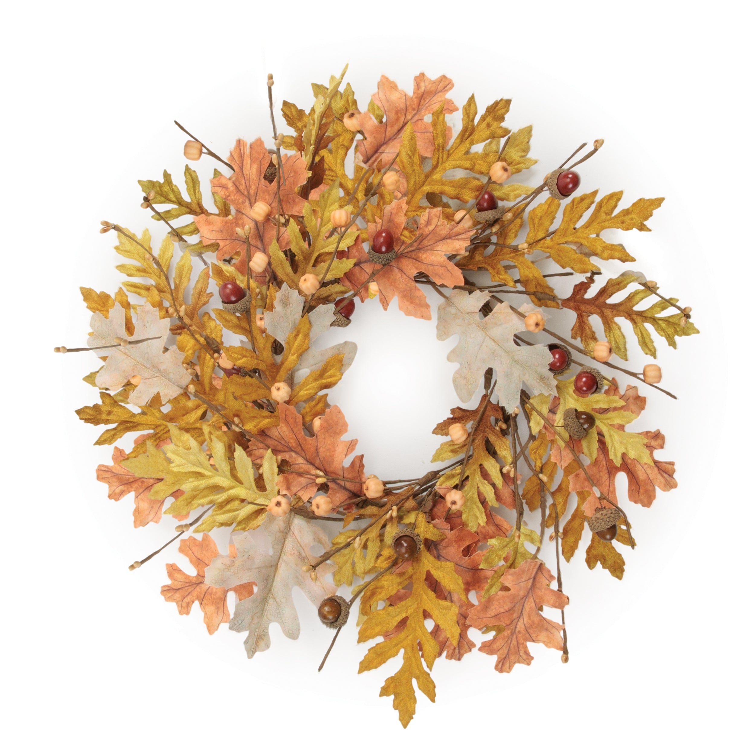 Oak Leaf Wreath 20”D Polyester