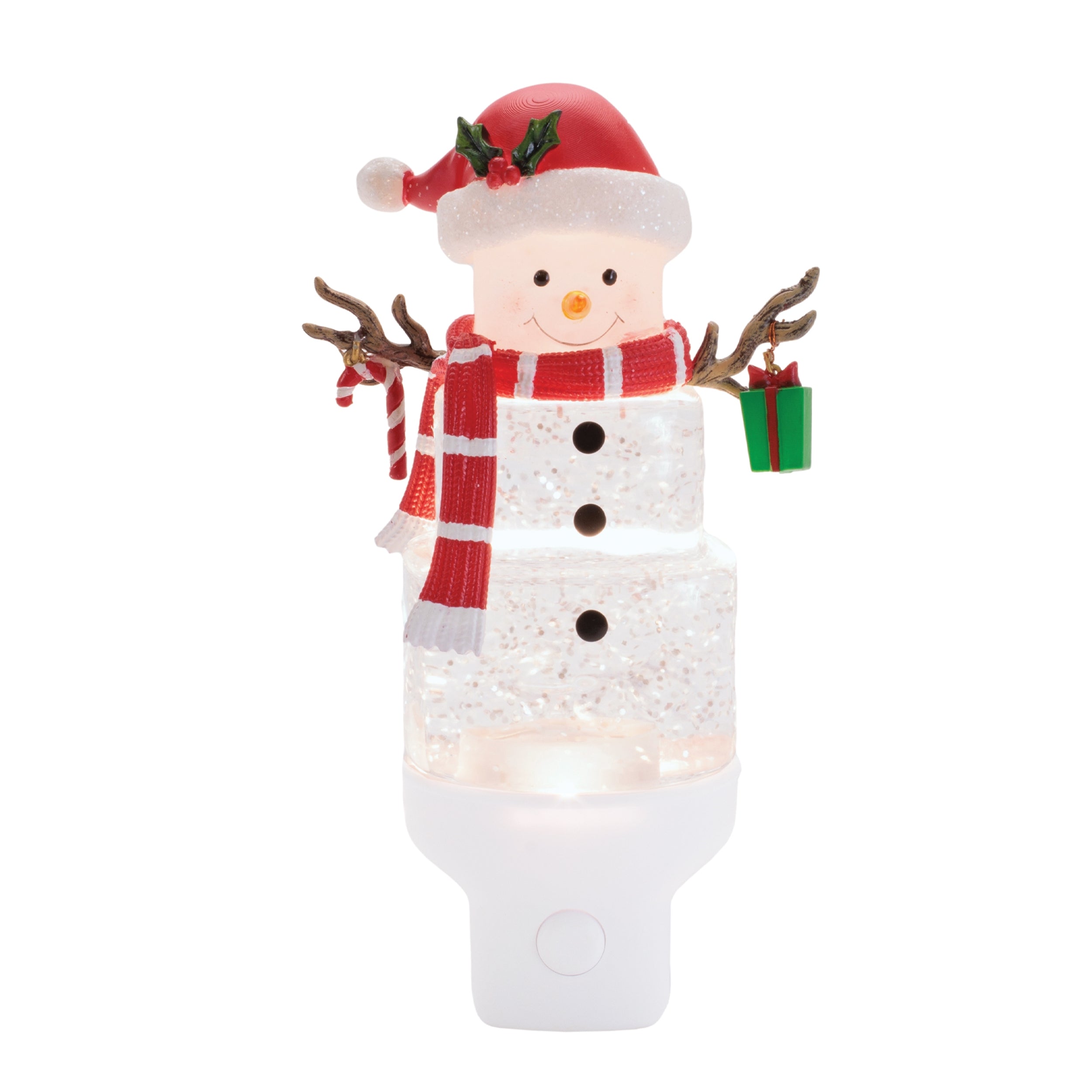 Snowman w/Present Night Light 7”H