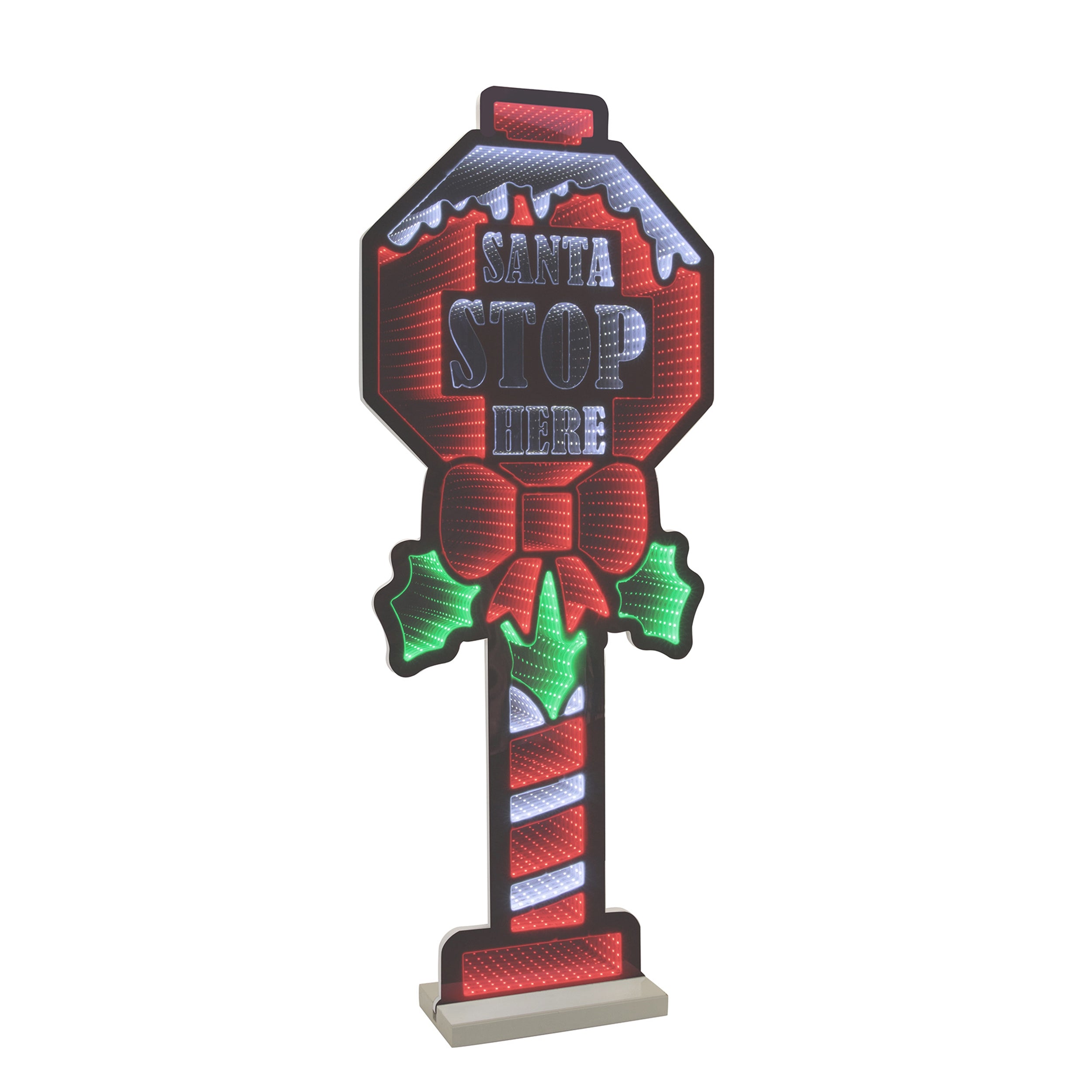 Santa Stop Here Ekkolight 47”H Acrylic UL Plug