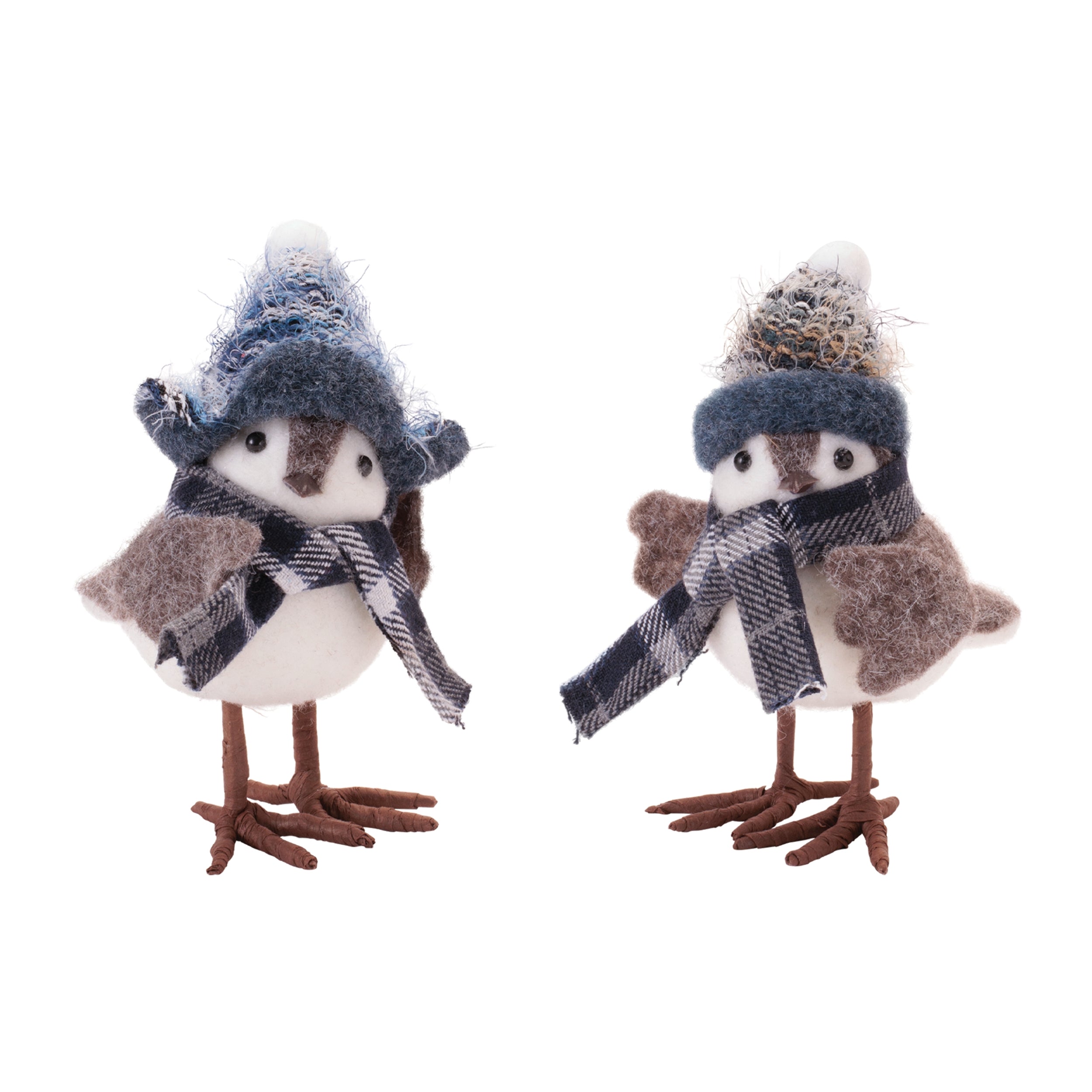 Winter Bird (2 set of) 6”H Foam/Polyester