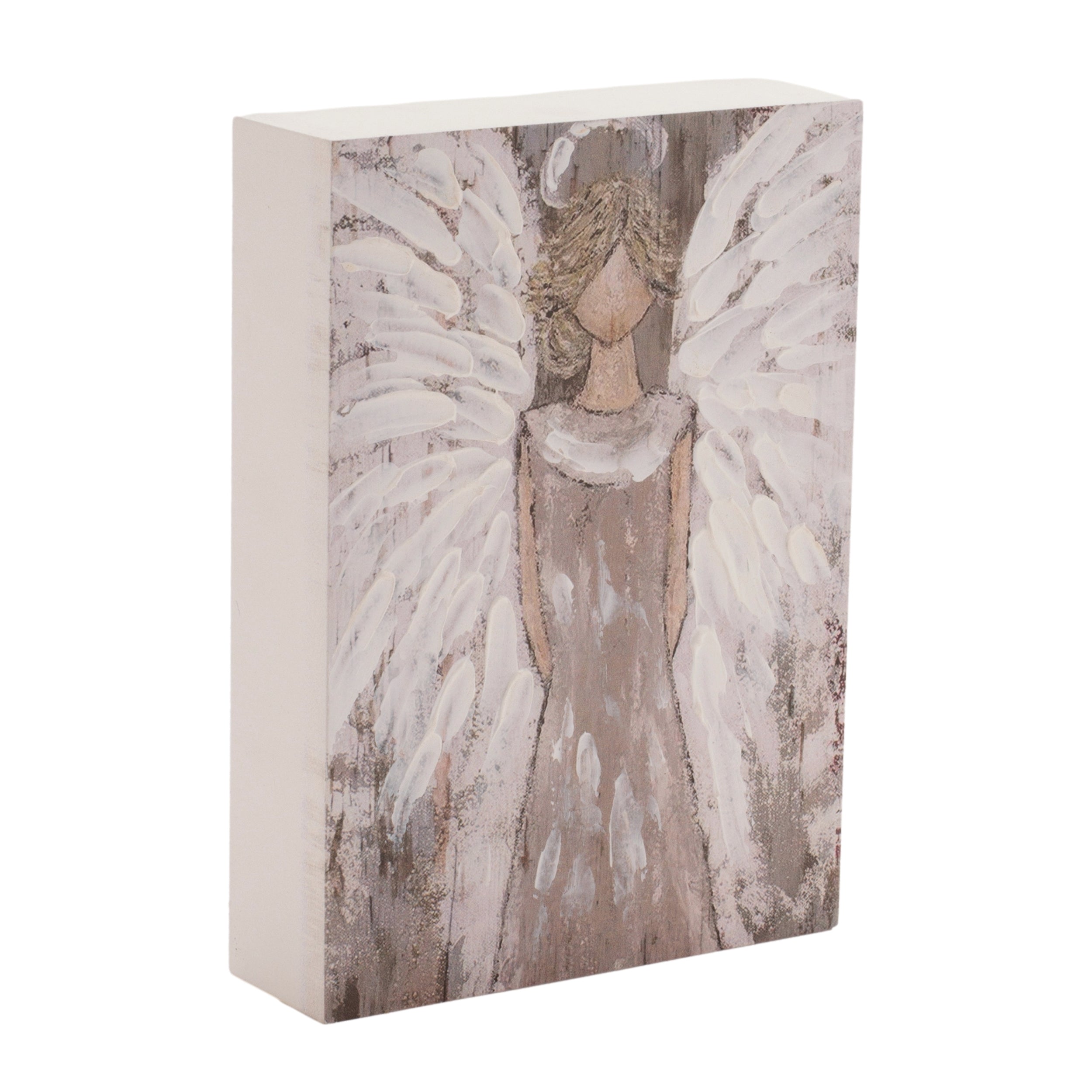 Angel Block Sign 5"L x 7"H MDF