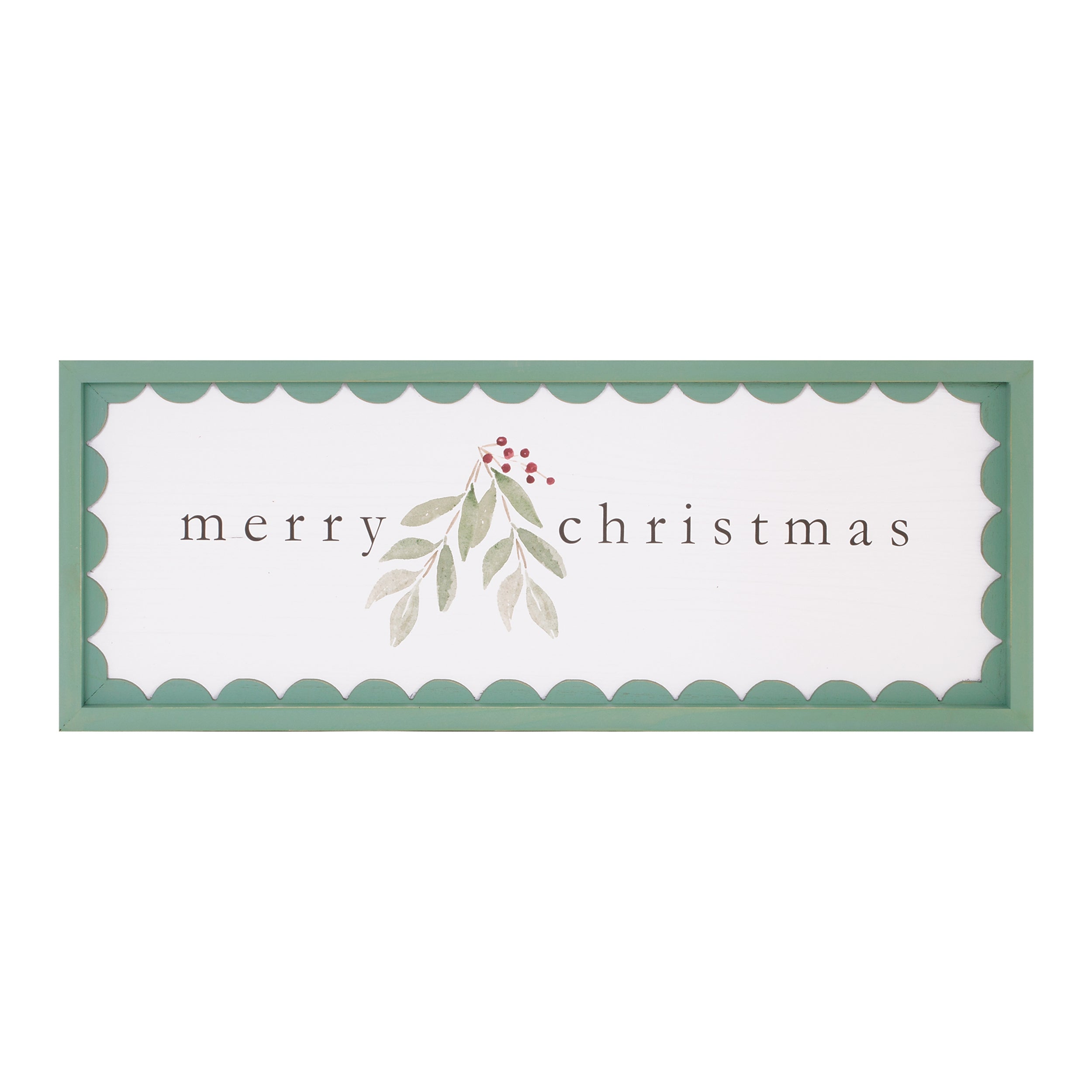 Merry Christmas Plaque 23"L x 8.75"H Wood/MDF