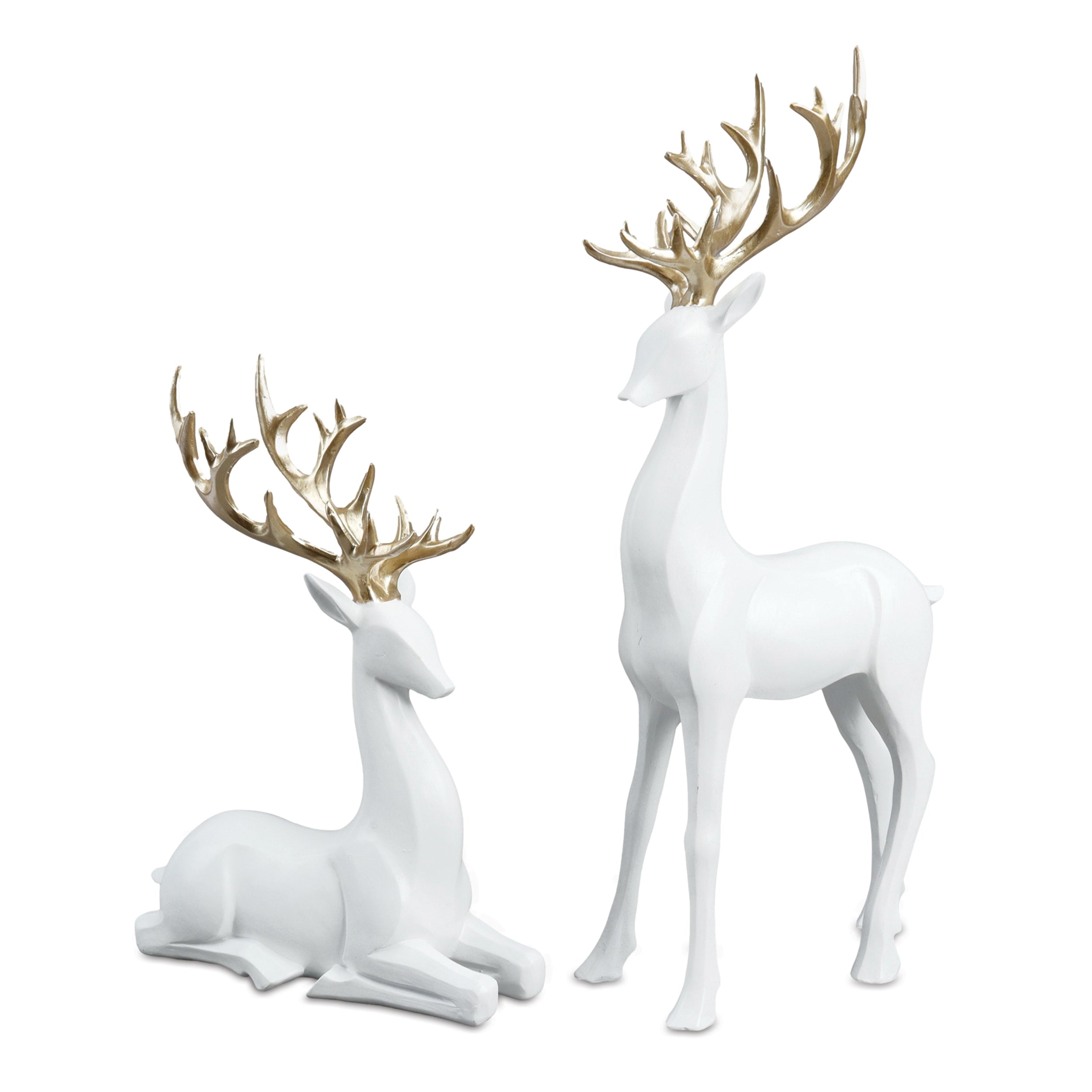 Deer (2 set of) 12"H, 17"H Resin