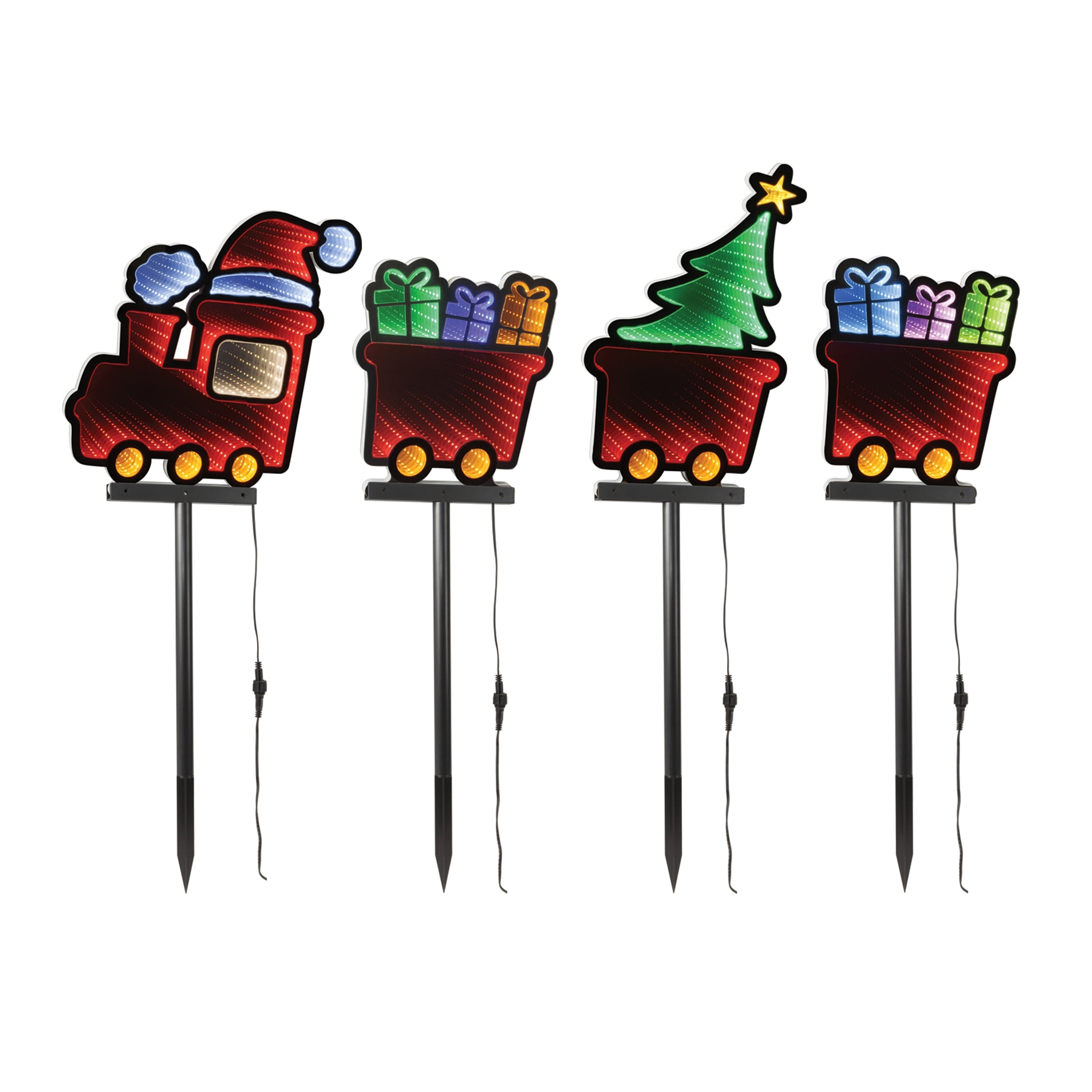 Train Stake x4 Ekkolight 10"-13"H x 16'L Acrylic UL Plug