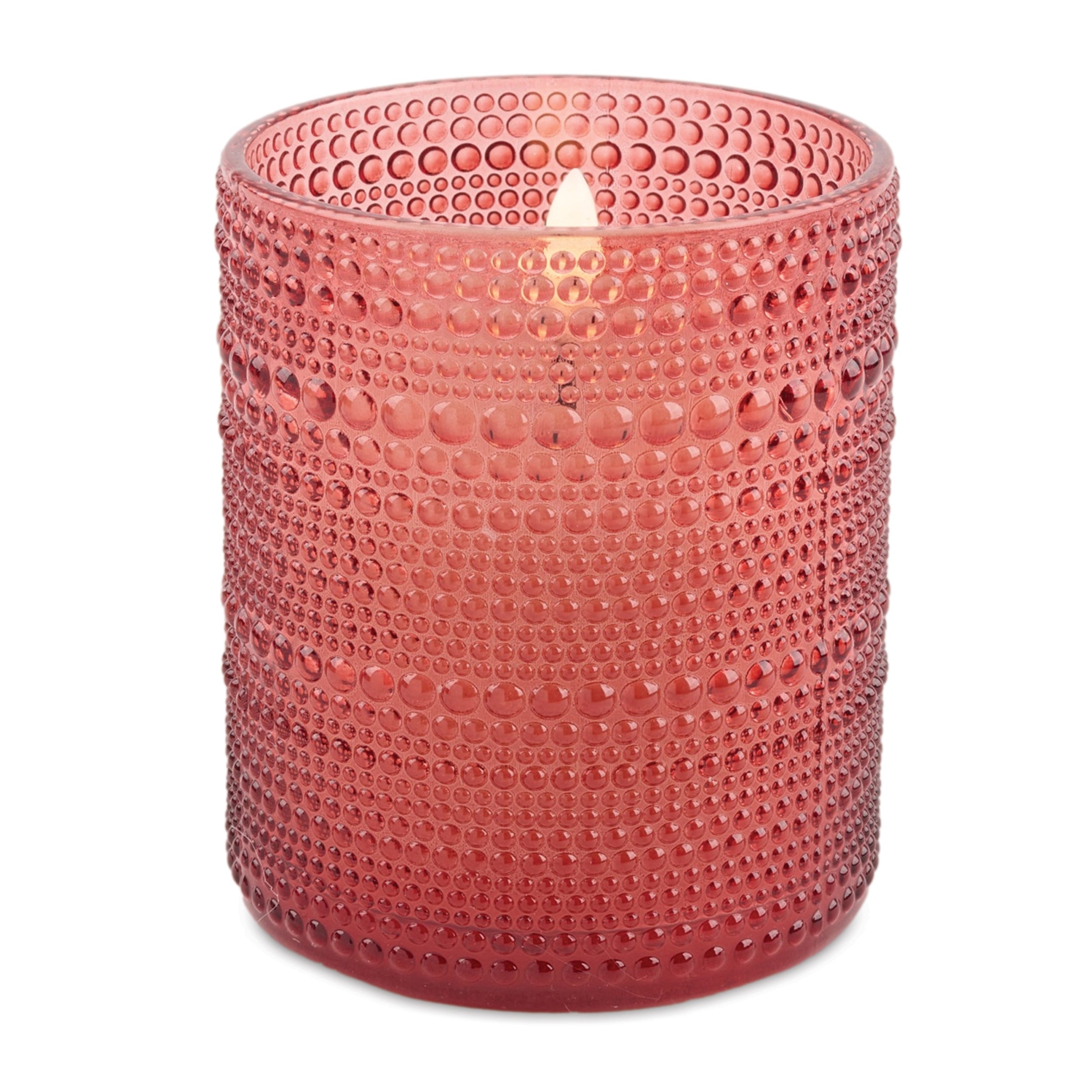 LED Votive Candle 3.5"D x 4"H Glass/Wax/ 2 AA Batteries Not Included