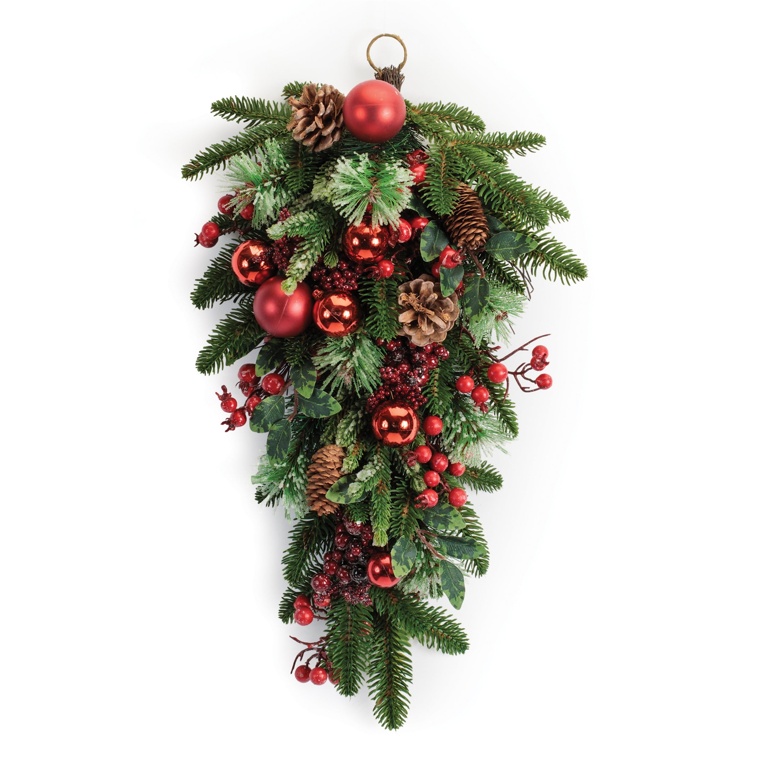 Pine Swag w/Ornaments 22”L /Foam