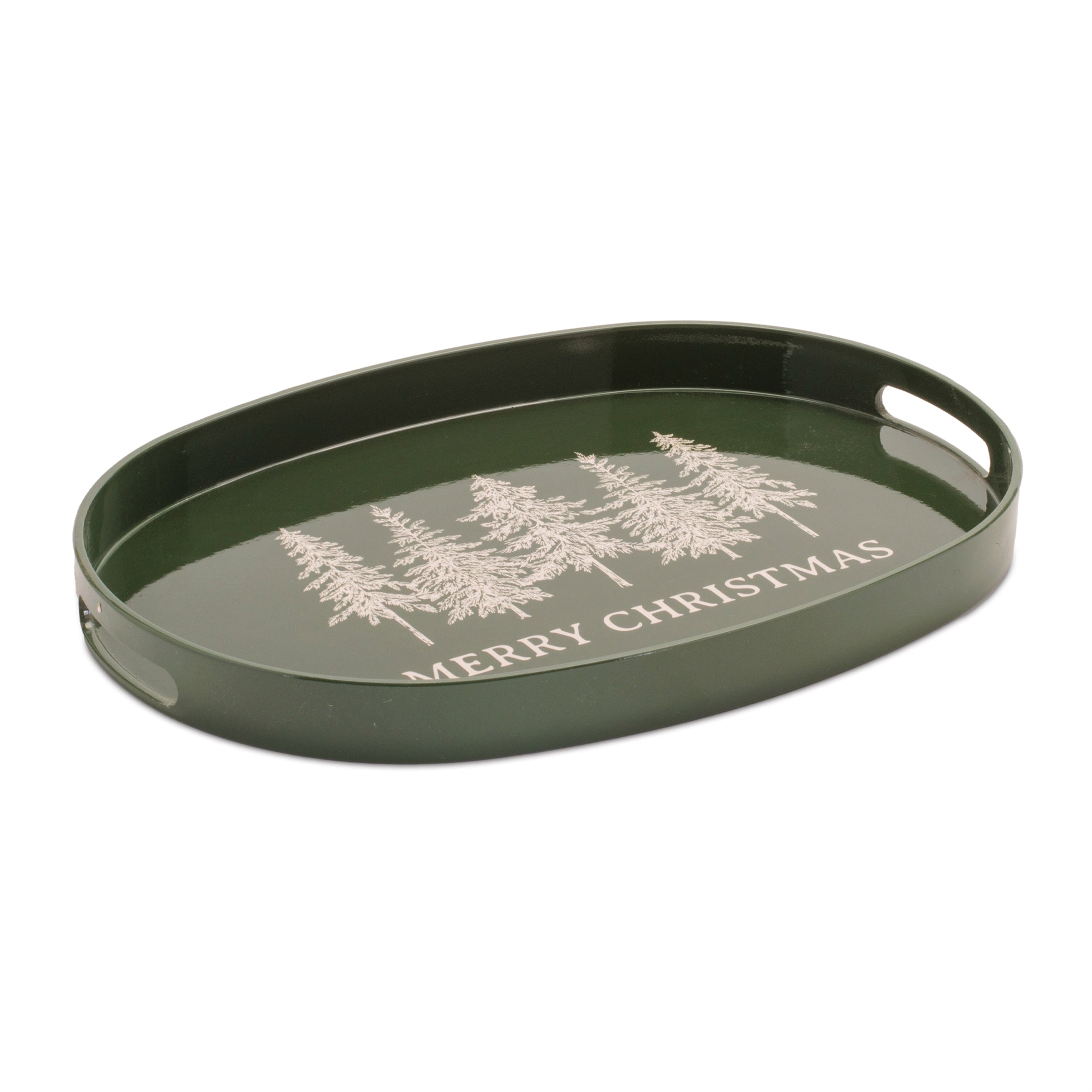 Merry Christmas Tray 15.25"L x 10.5"W x 1.5"H