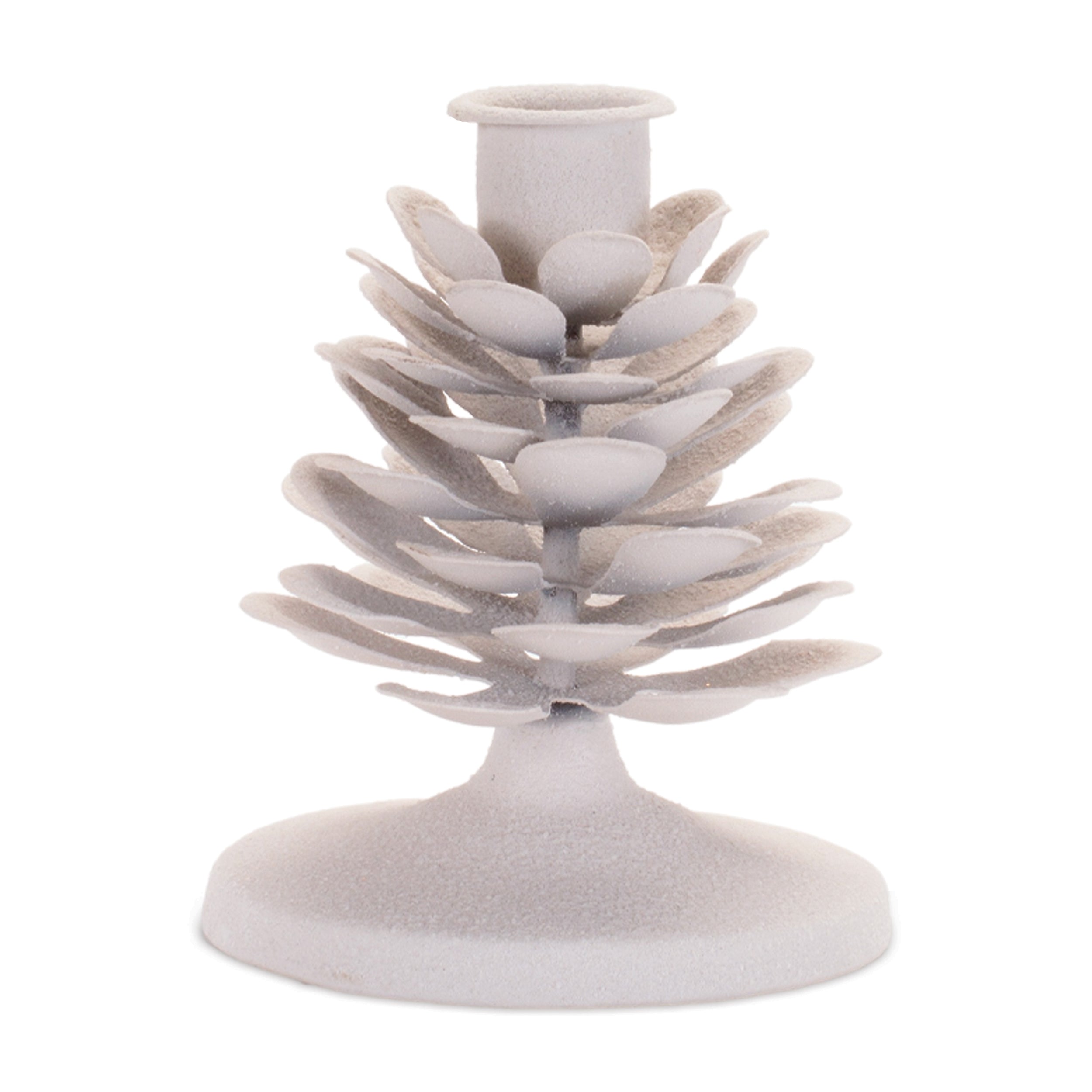 Pine Cone Candle Holder 4.5”H Metal