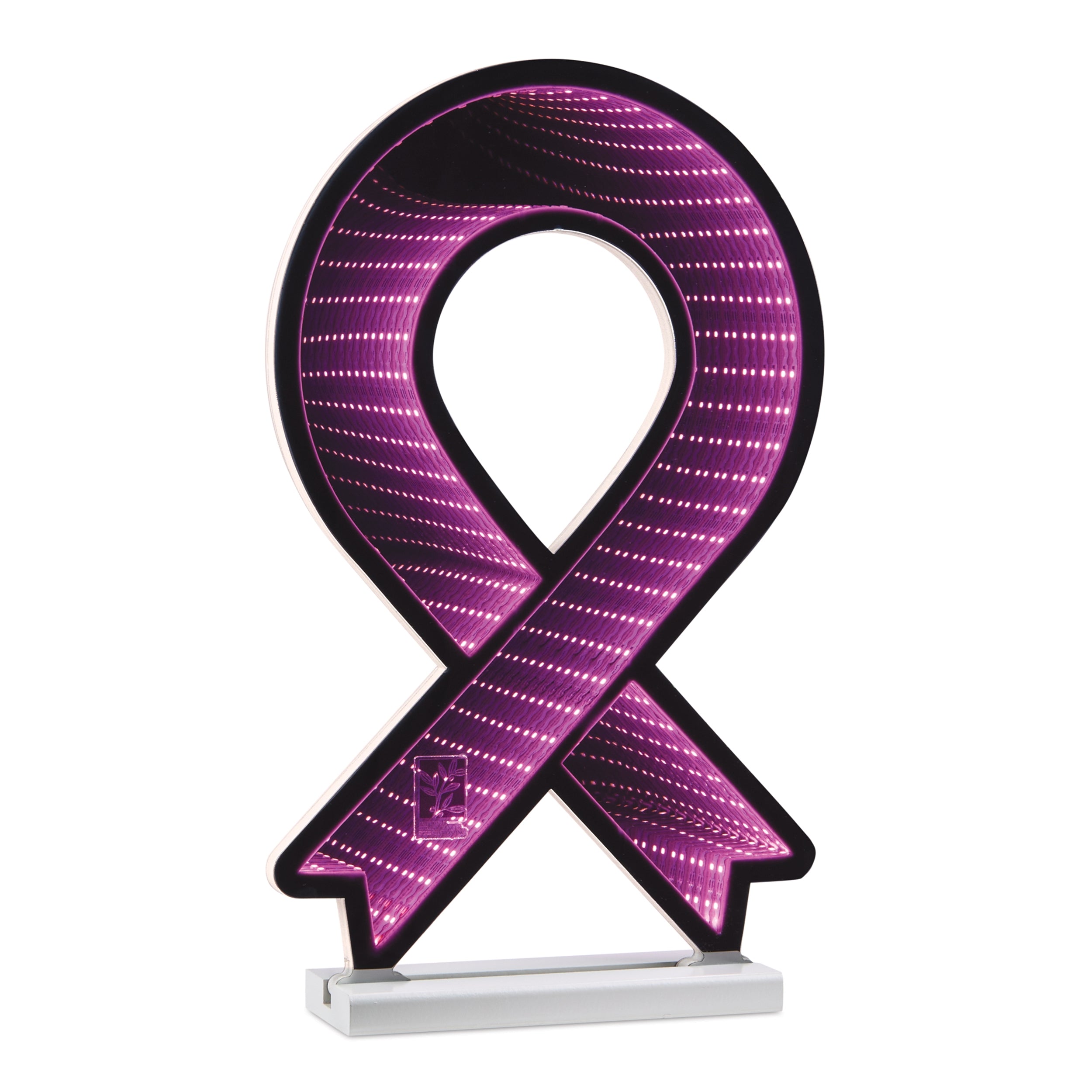 Breast Cancer Ribbon Ekkolight 16.5”H Acrylic UL Plug