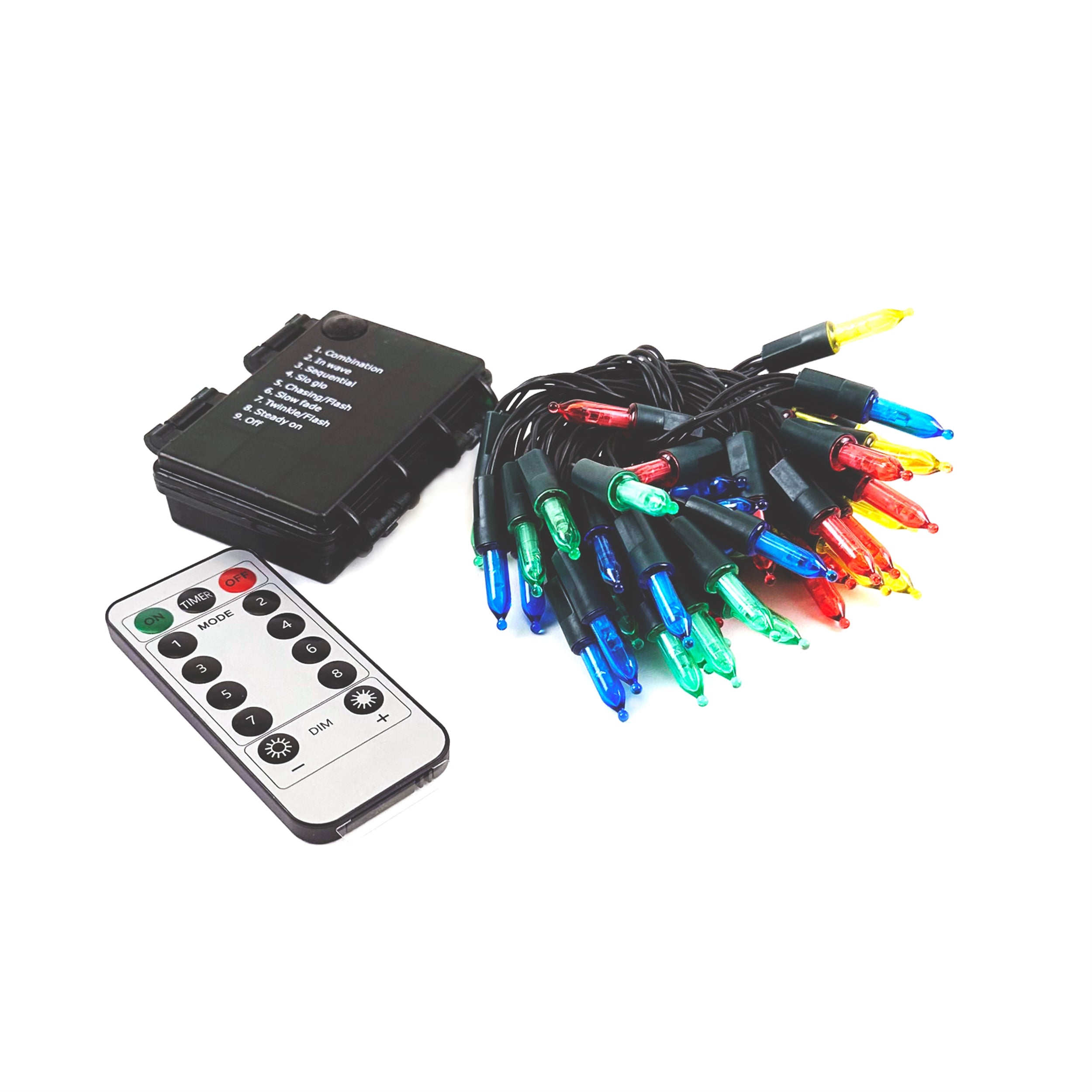Light Strand w/Remote 16'L /LED 3 AA Batteries Not Included