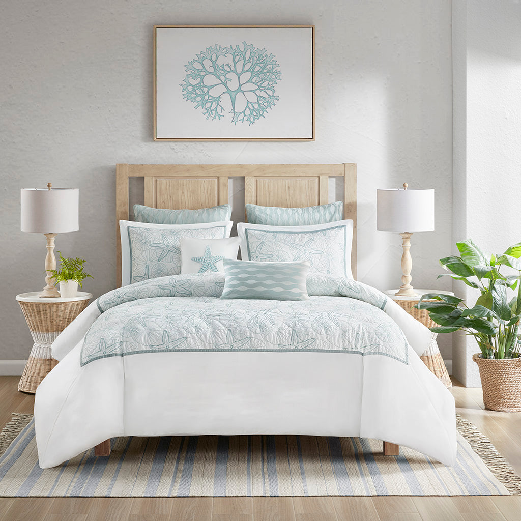 Maya Bay 5 Piece Cotton Jaquard Duvet Set
